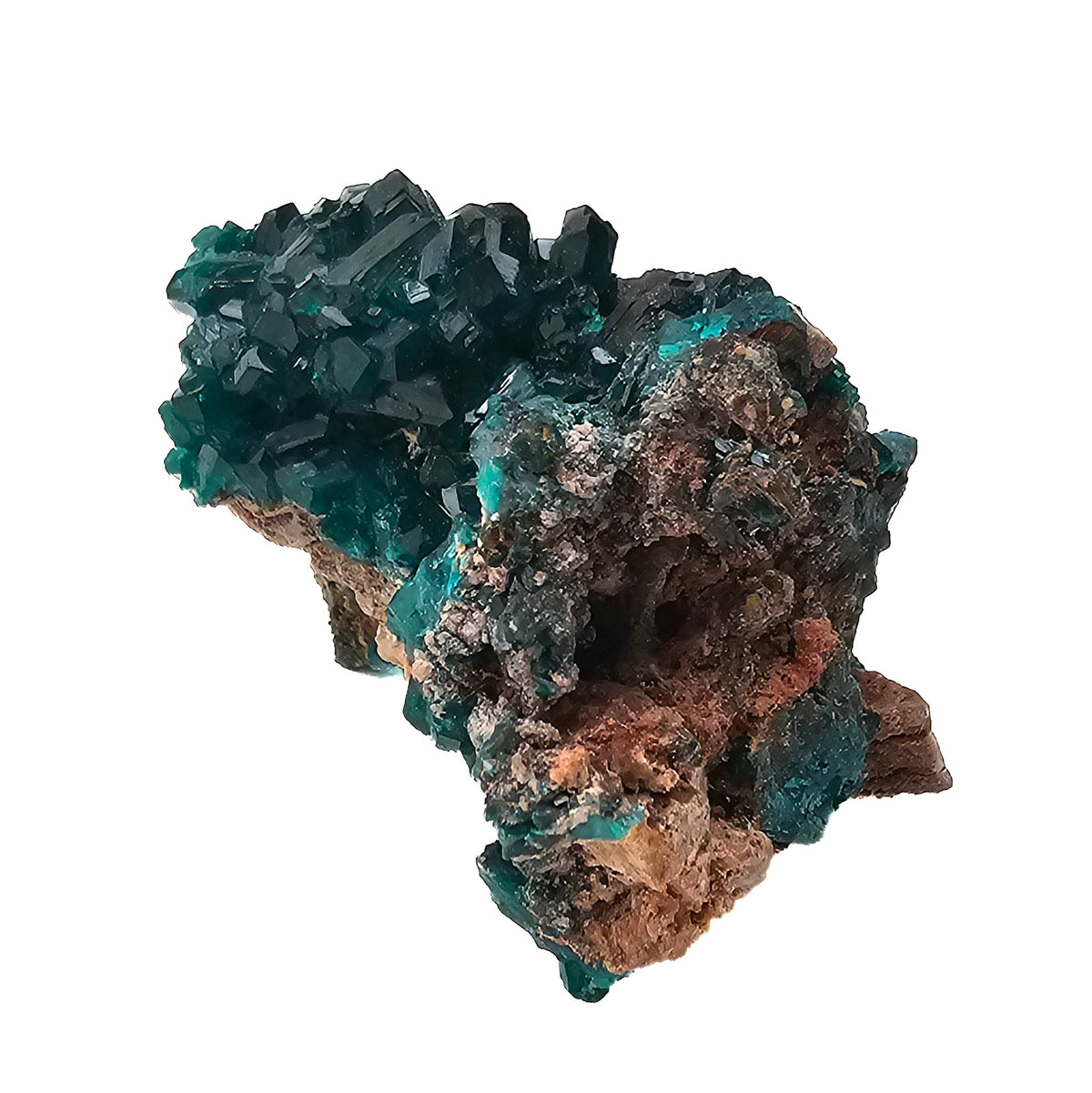 Dioptase mineral specimen.