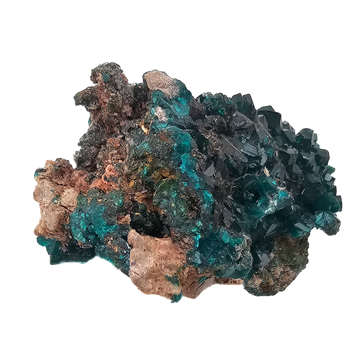 Dioptase mineral specimen.