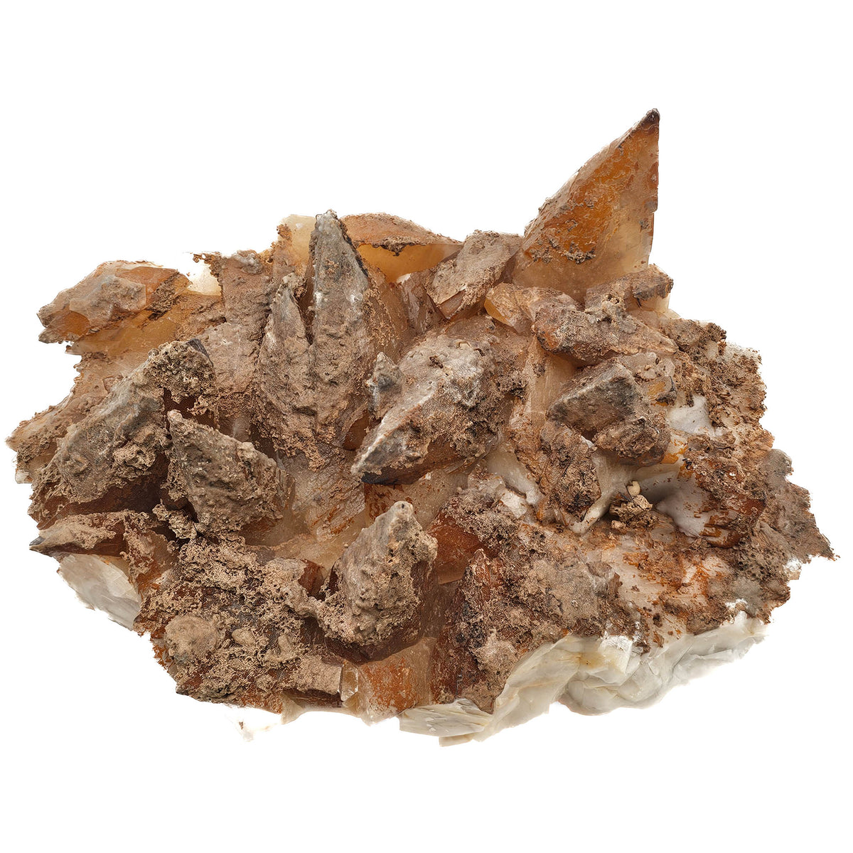 Dogtooth Calcite specimen, calcium carbonate, from Touissit mining district, Oriental Region, Morocco.