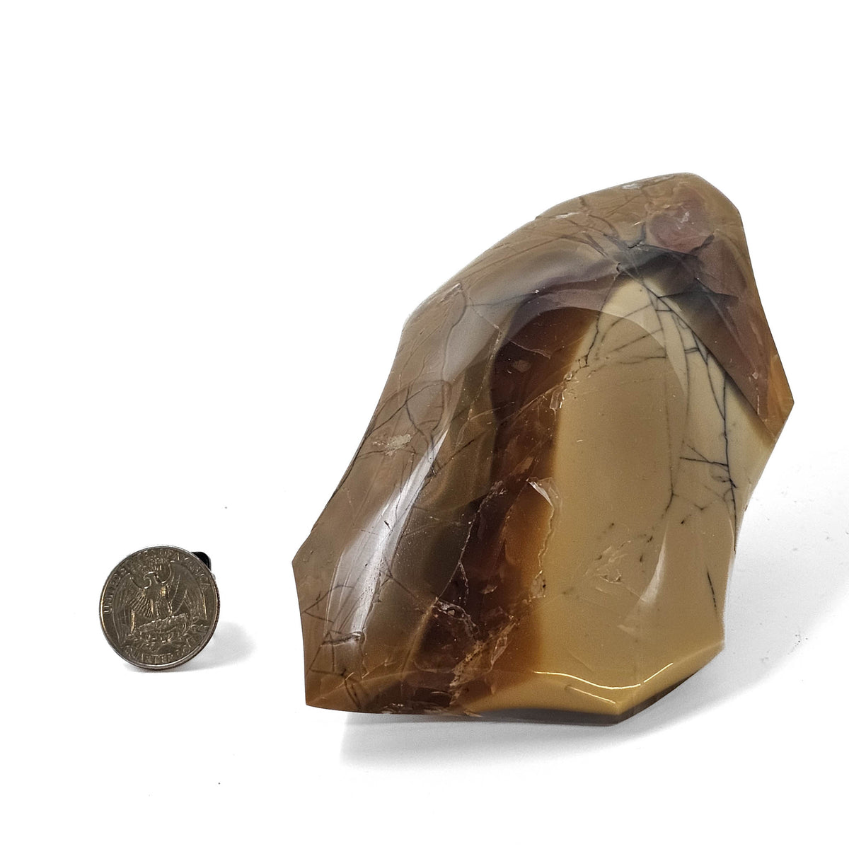 Fire Opal freeform, hydrated silica.