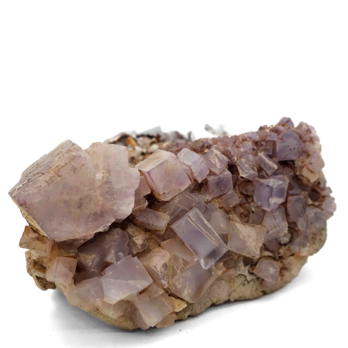 Purple Fluorite specimen, calcium fluoride, from El Hammam mining district, Morocco.