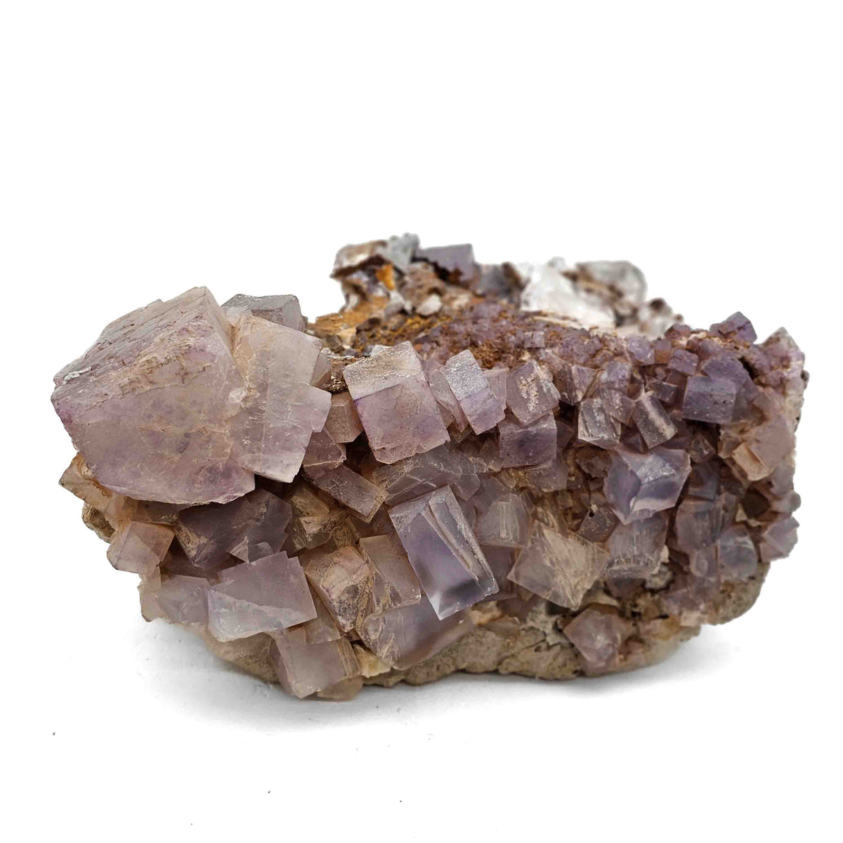 Purple Fluorite specimen, calcium fluoride, from El Hammam mining district, Morocco.