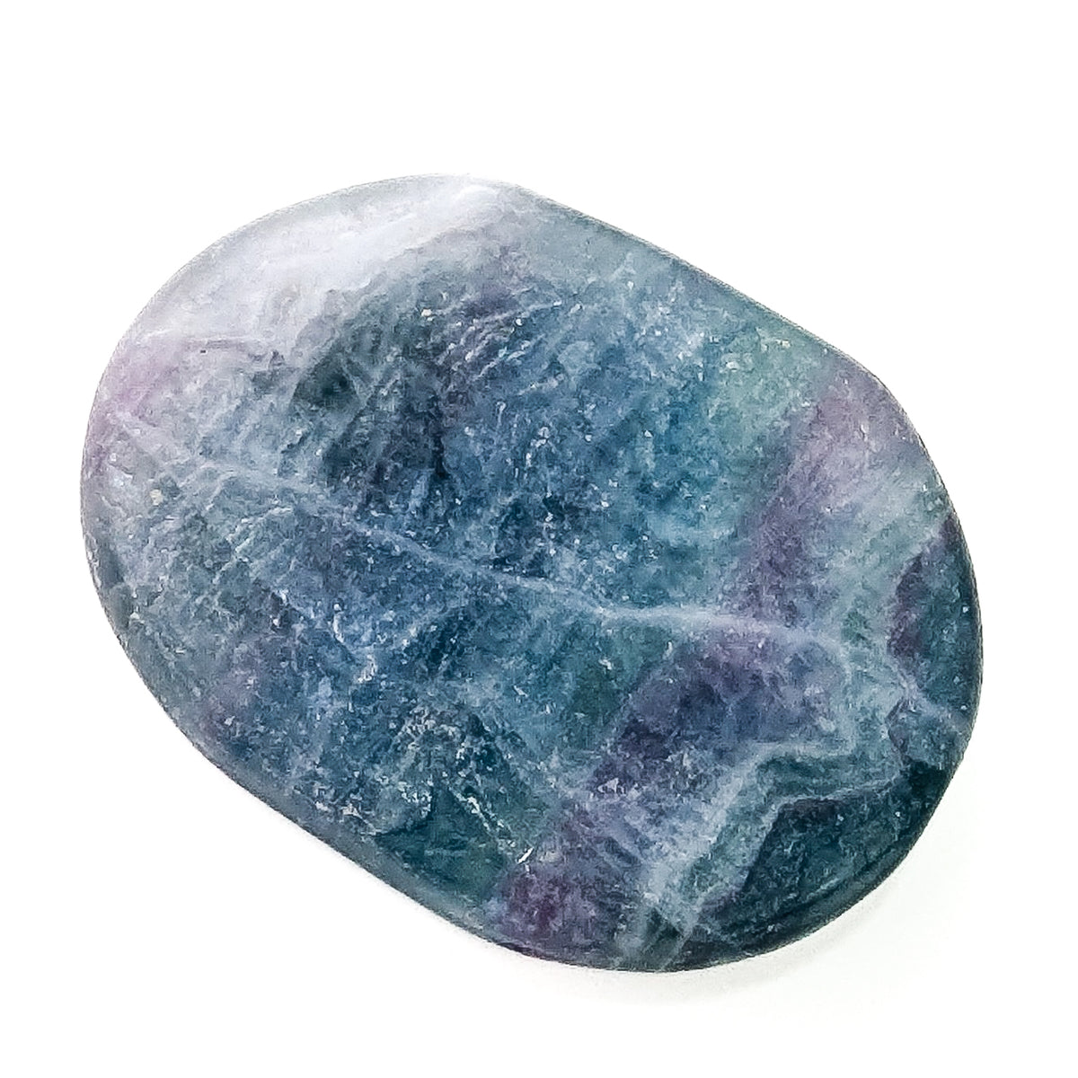 Large fluorite flat tumble from China – single banded stone