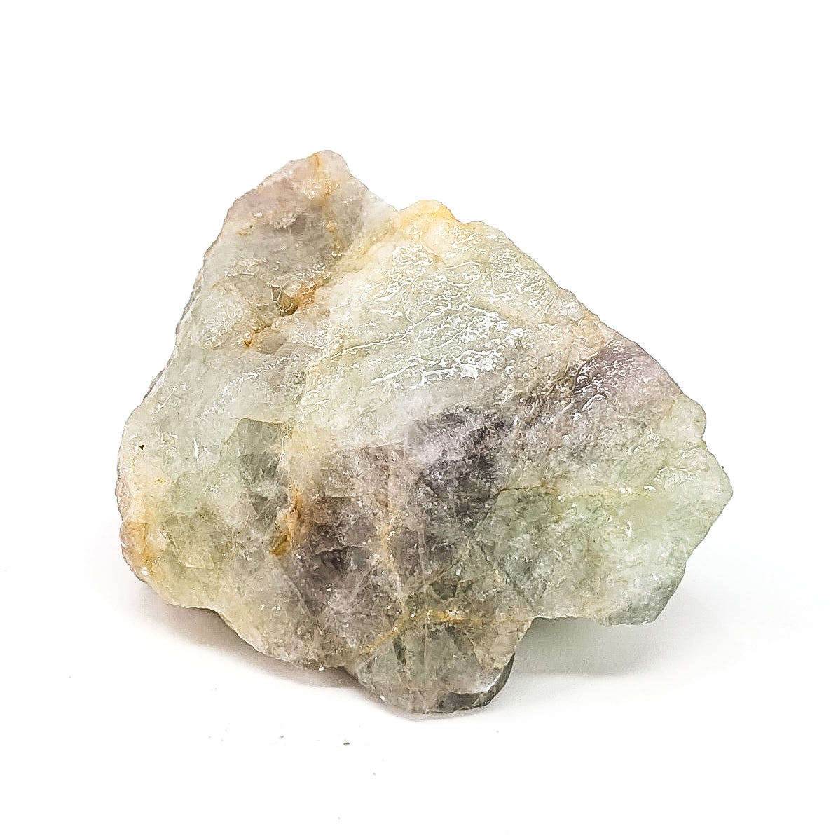 Fluorite rough from Kelowna, BC – single piece, side view