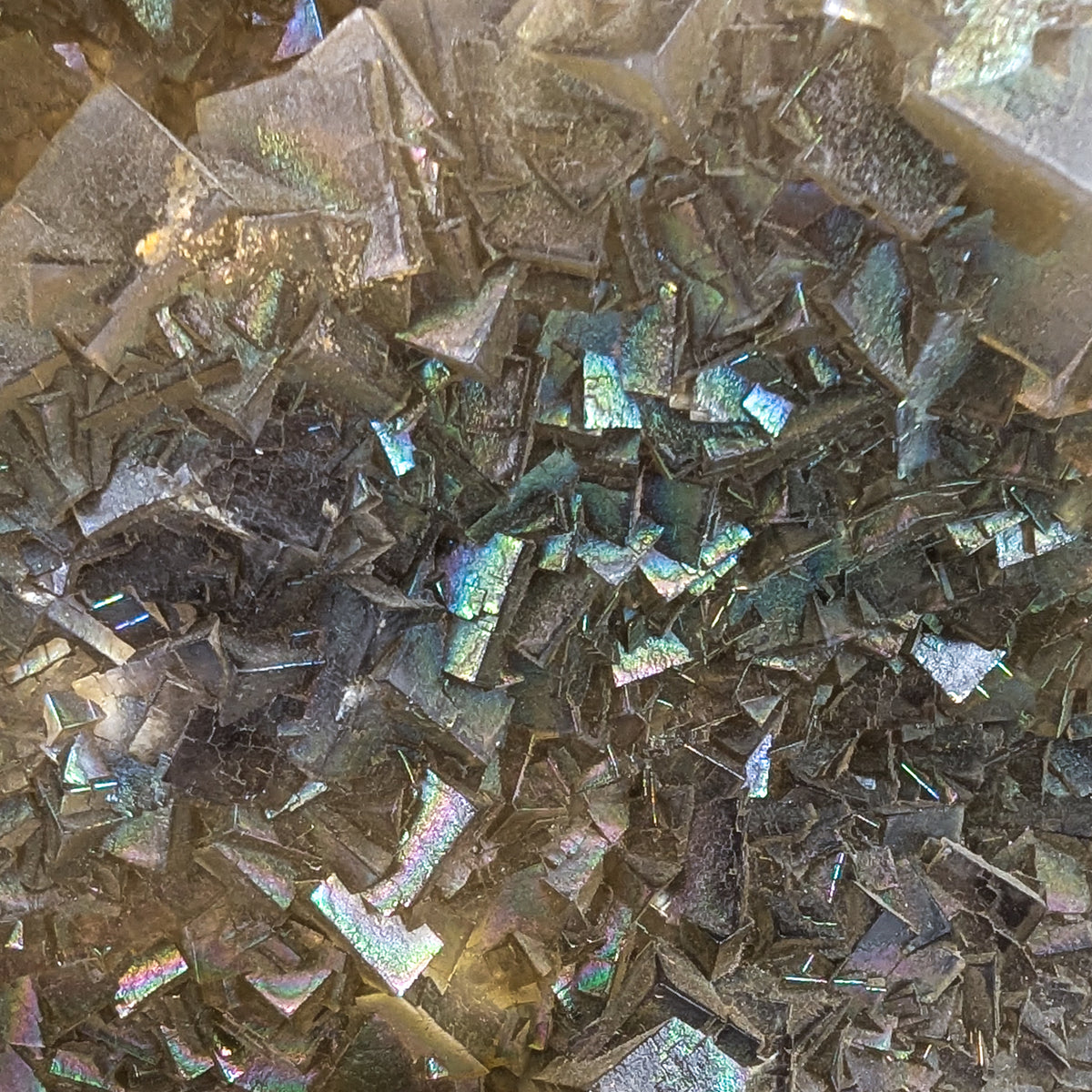 Iridescent Fluorite specimen, calcium fluoride.