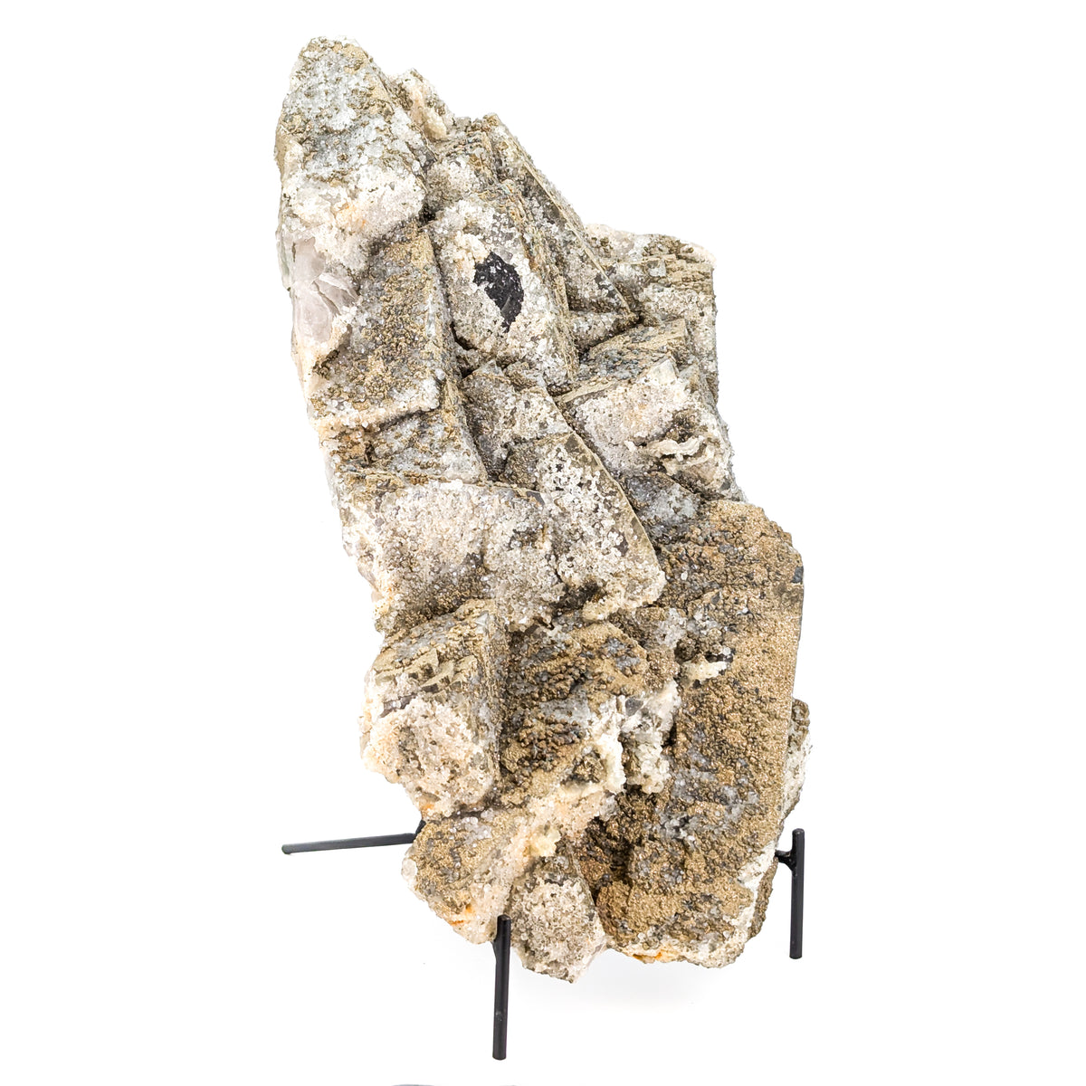 Fluorite with Pyrite specimen, most likely from Sidi Ayad, Boulemane, Morocco.