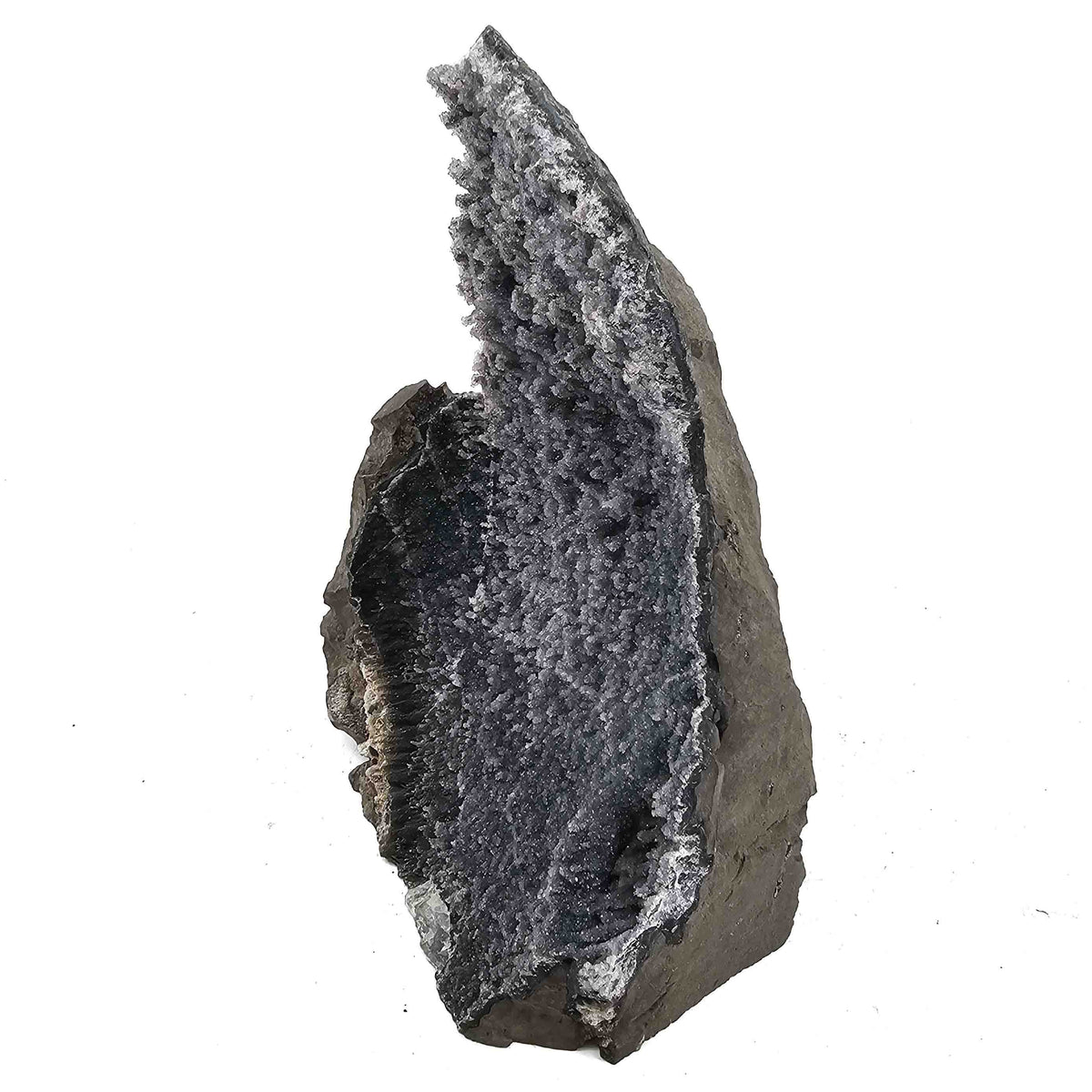 Black Amethyst specimen, a variety of quartz, from Rio Grande do Sul, Brazil.