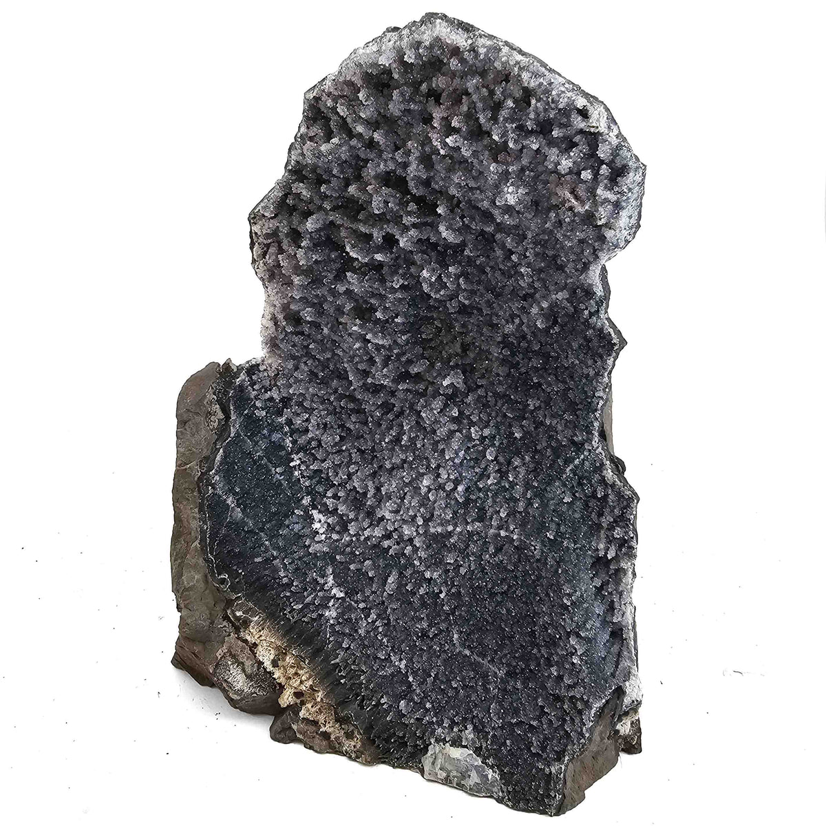 Black Amethyst specimen, a variety of quartz, from Rio Grande do Sul, Brazil.
