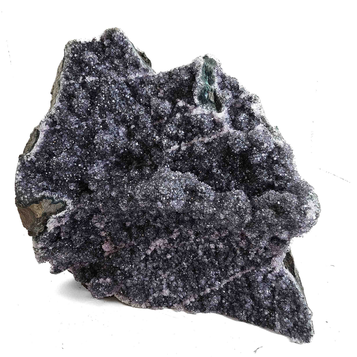 Black Amethyst specimen, a variety of quartz, from Rio Grande do Sul, Brazil.