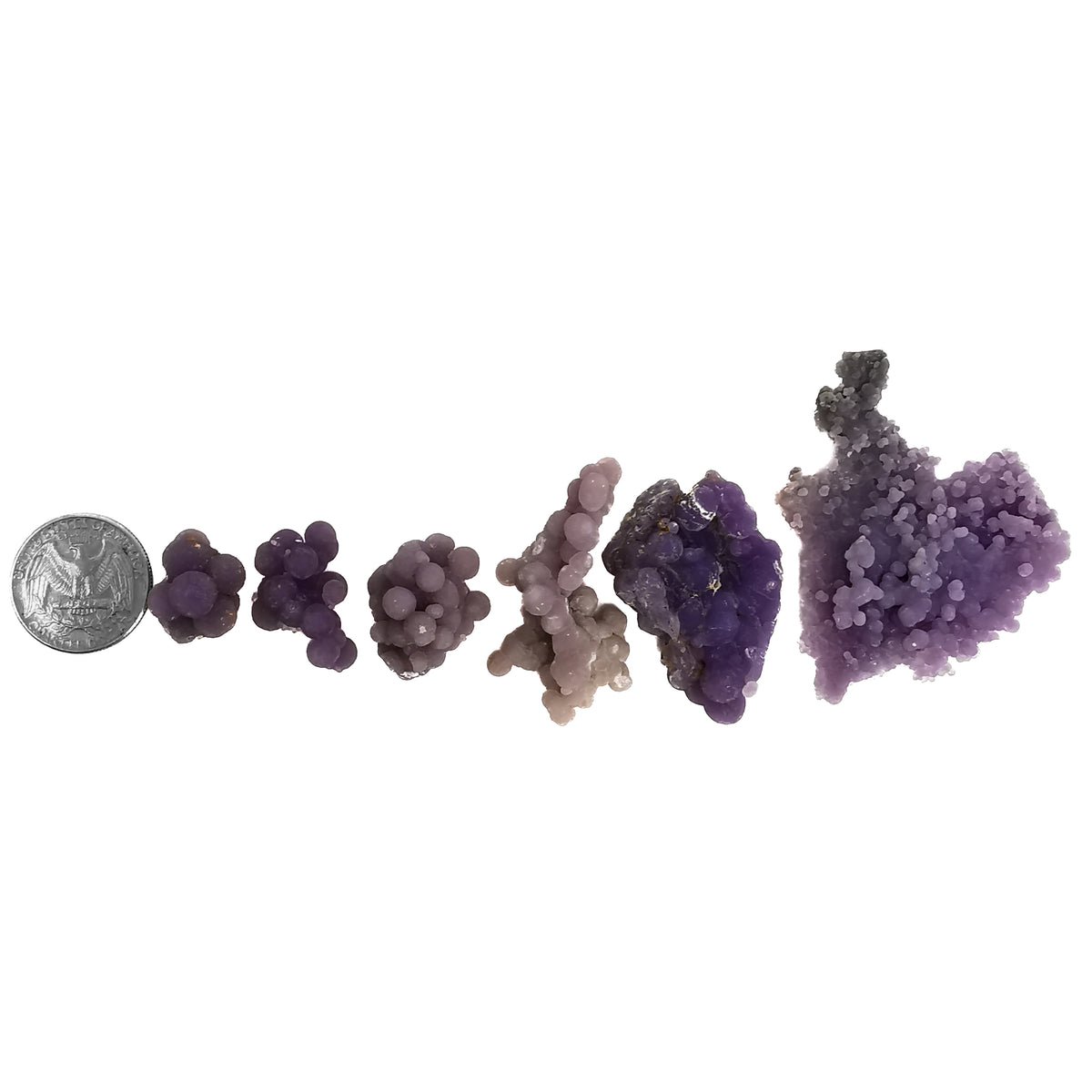 Grape Agate specimen, a variety of chalcedony.