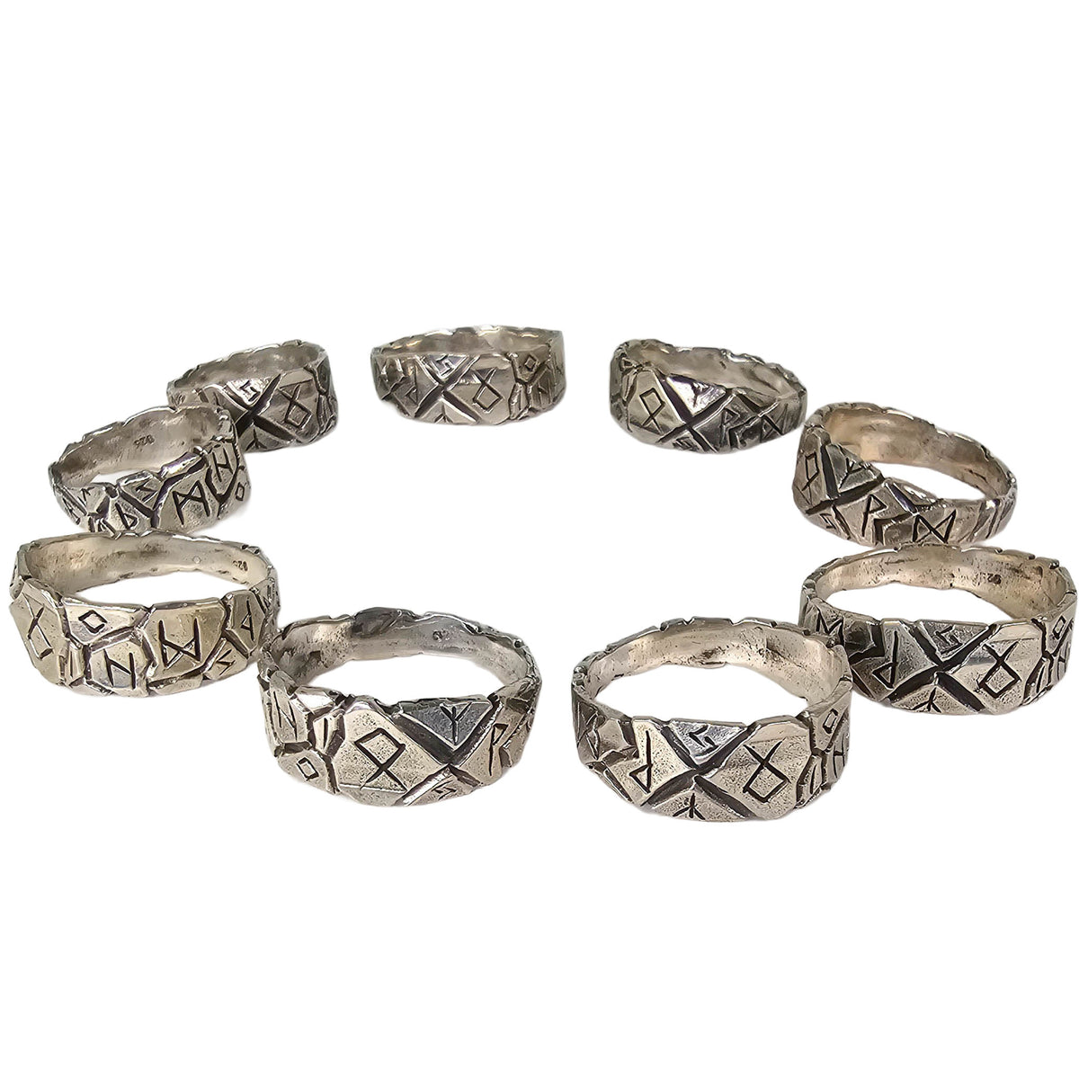 Heimdall organic ring in sterling silver (oxidized).