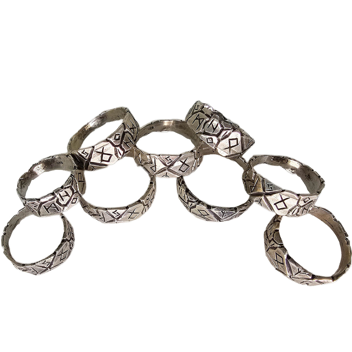 Heimdall organic ring in sterling silver (oxidized).