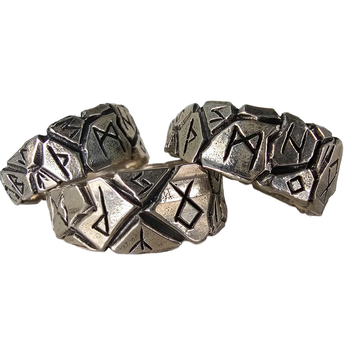 Heimdall organic ring in sterling silver (oxidized).