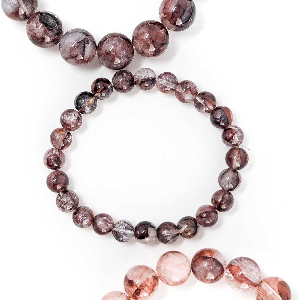 Hematite Quartz bead bracelet.