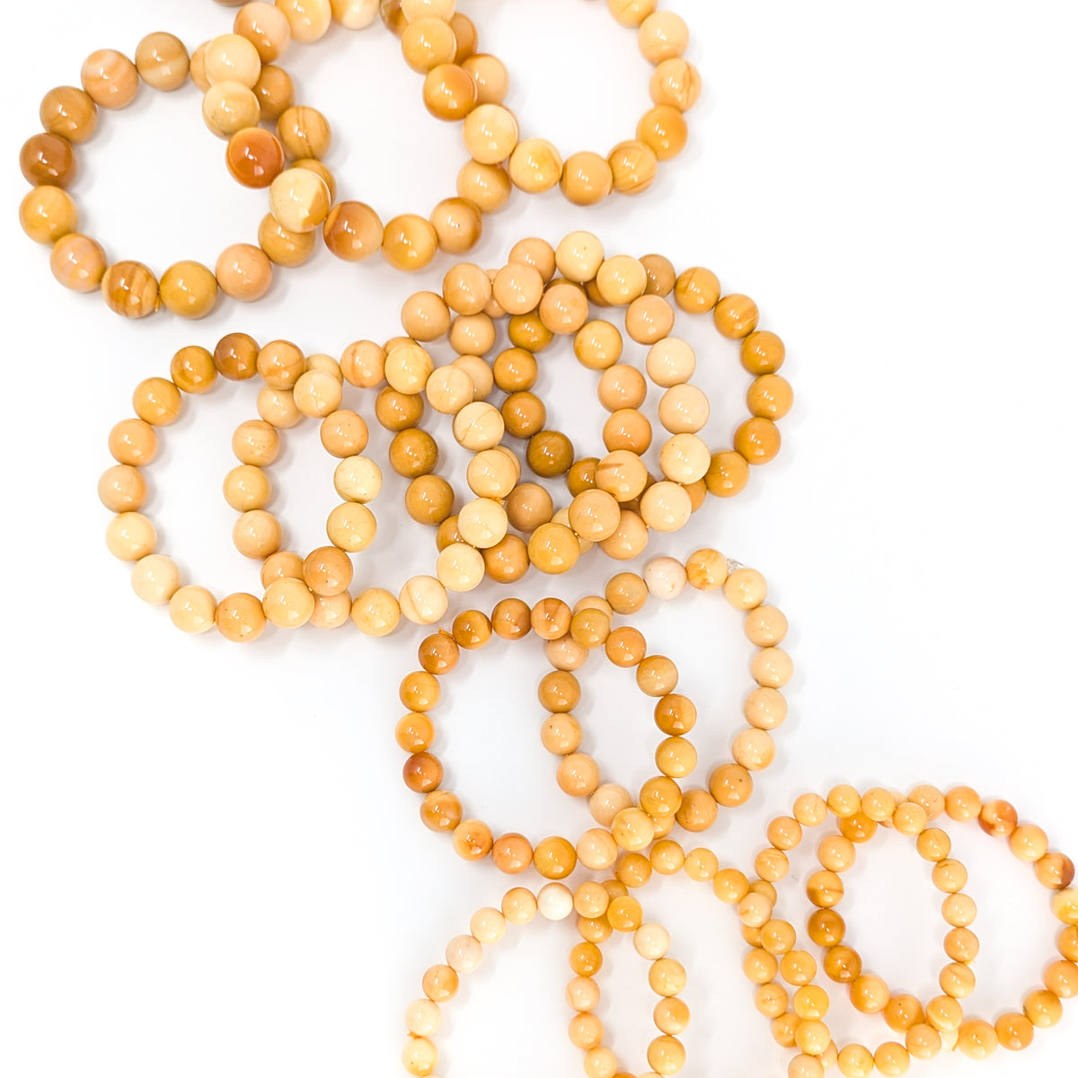 Honey agate round bead bracelet, photo 3 of 10