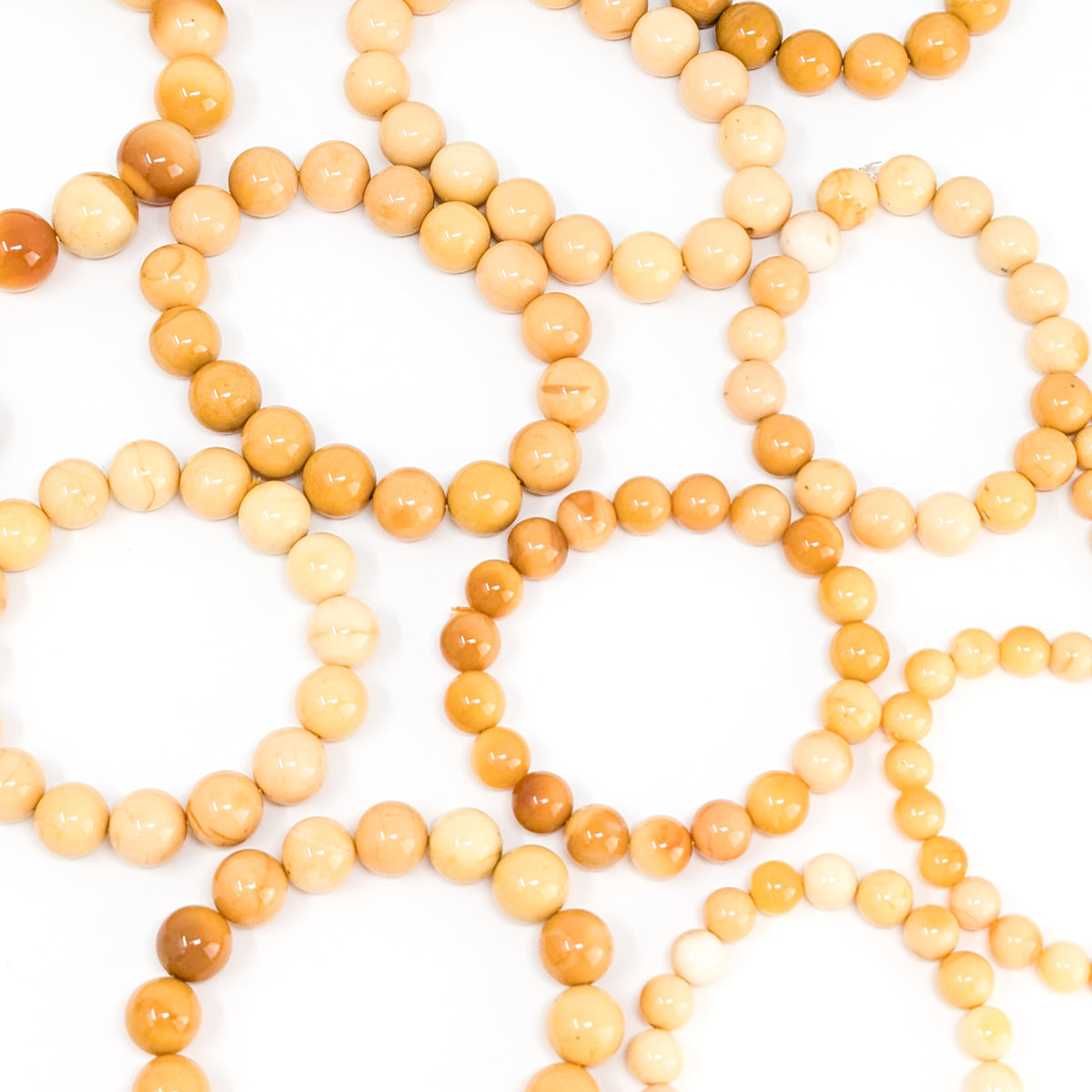 Honey agate round bead bracelet, photo 5 of 10