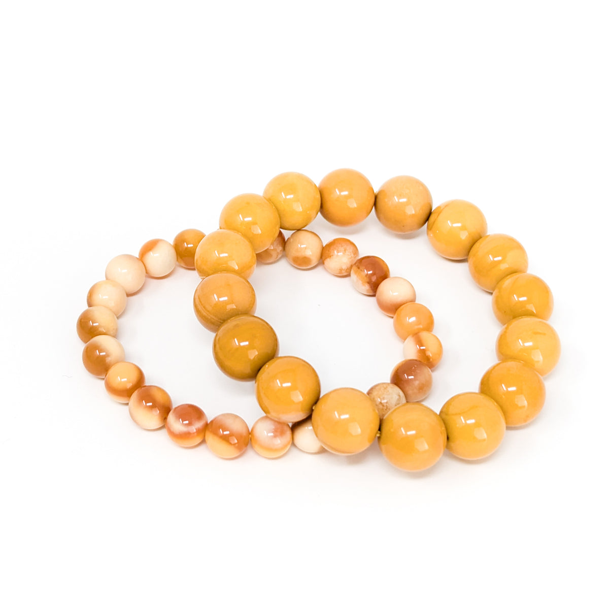 Honey agate round bead bracelet, photo 7 of 10