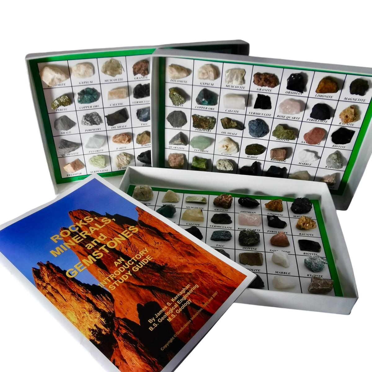 35 piece mineral set: set with guide booklet