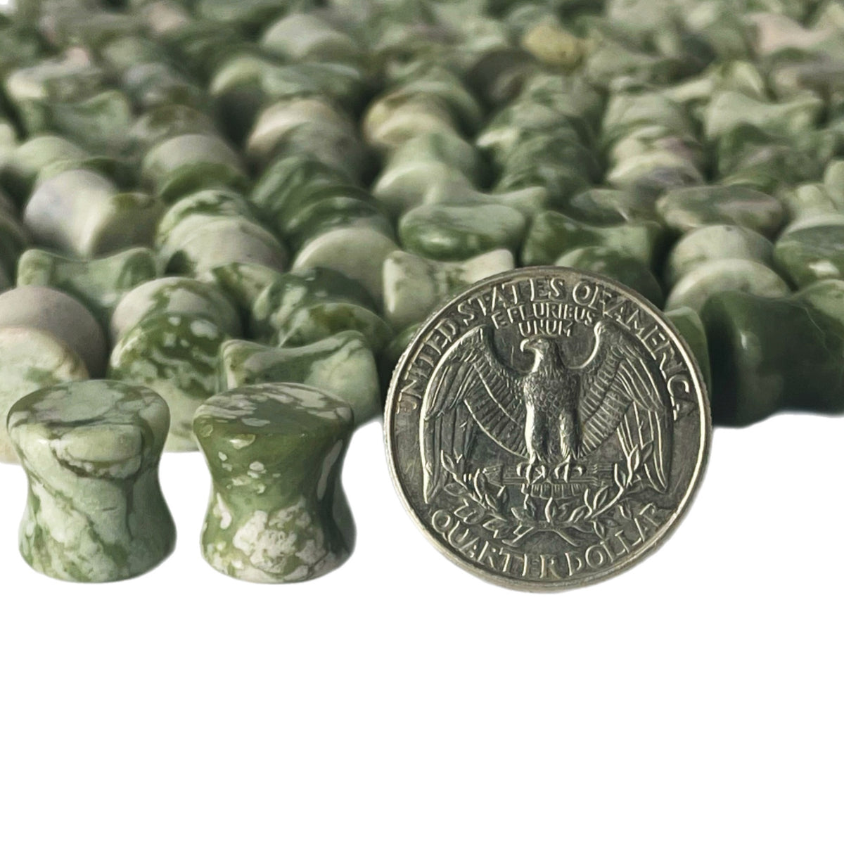 Tree Agate plug, a variety of chalcedony.