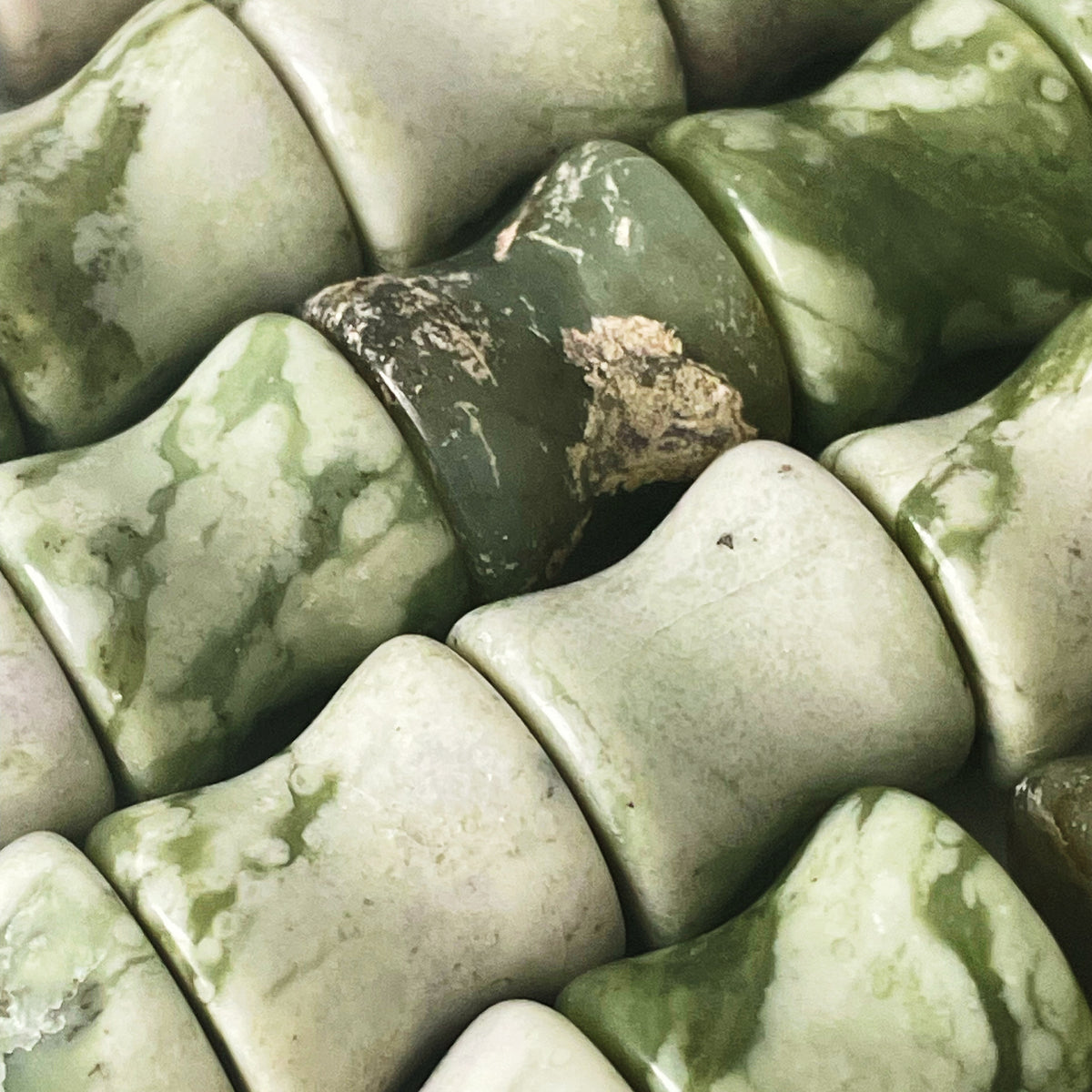 Tree Agate plug, a variety of chalcedony.
