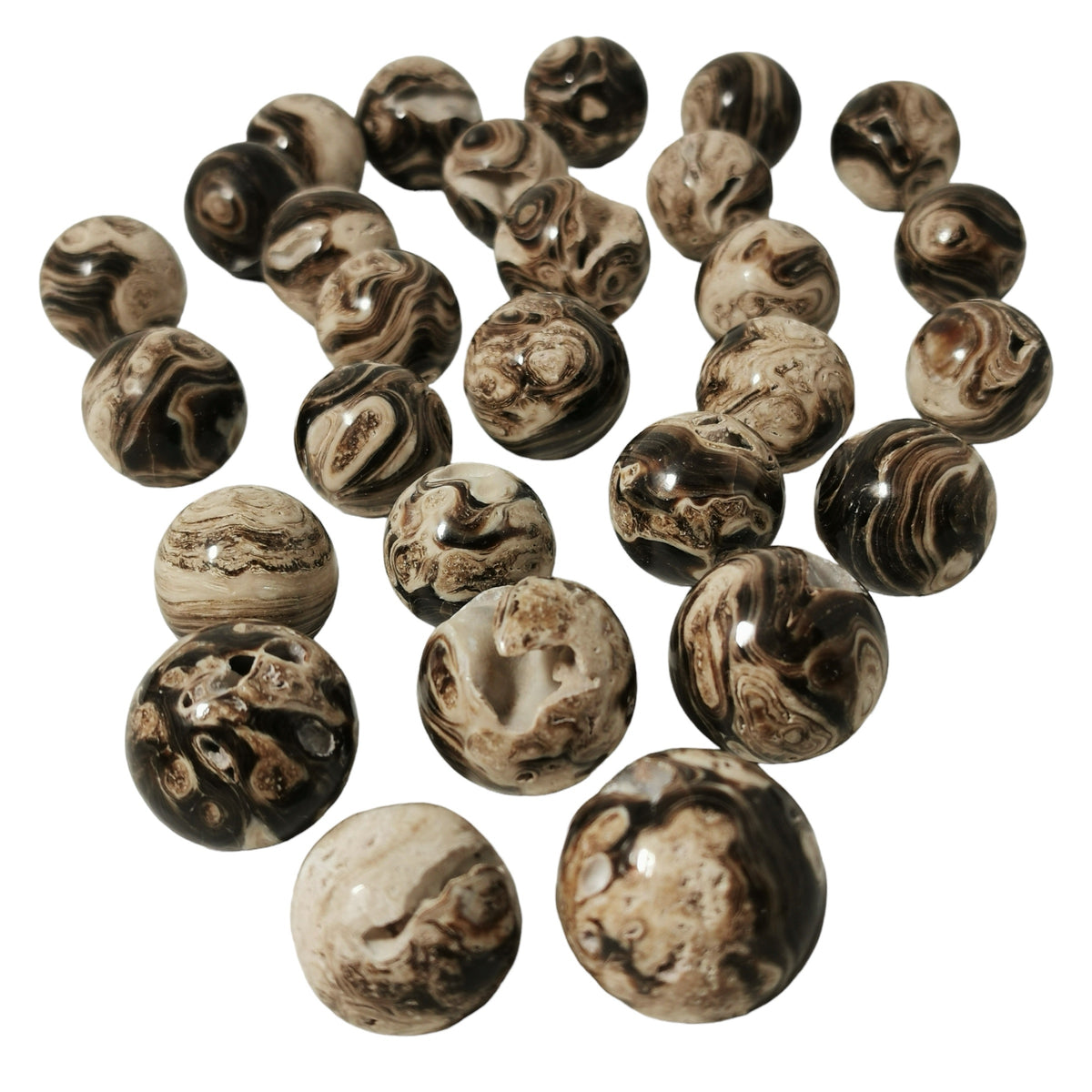 Chocolate Calcite mini sphere, calcium carbonate.