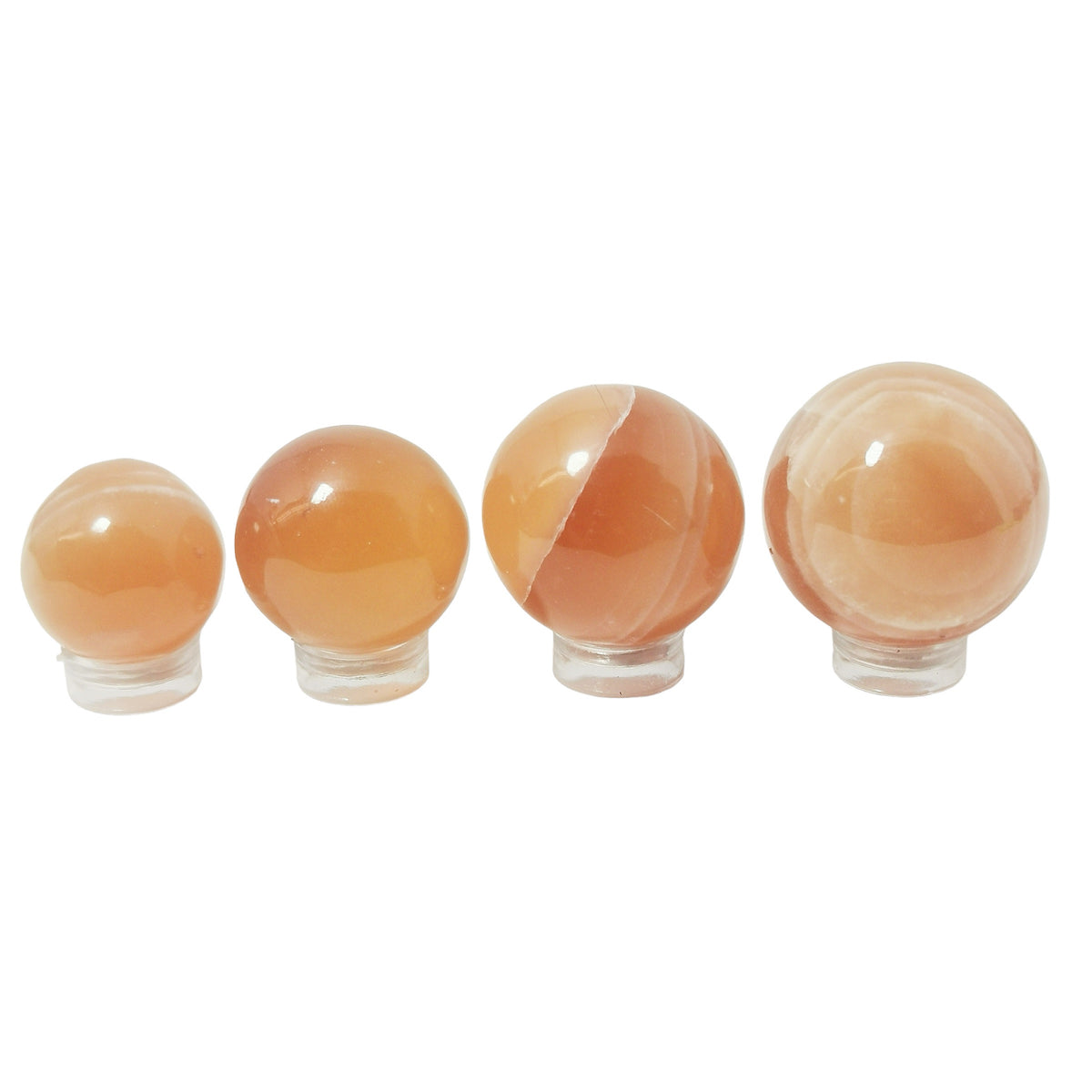 Honey Calcite mini sphere, calcium carbonate.