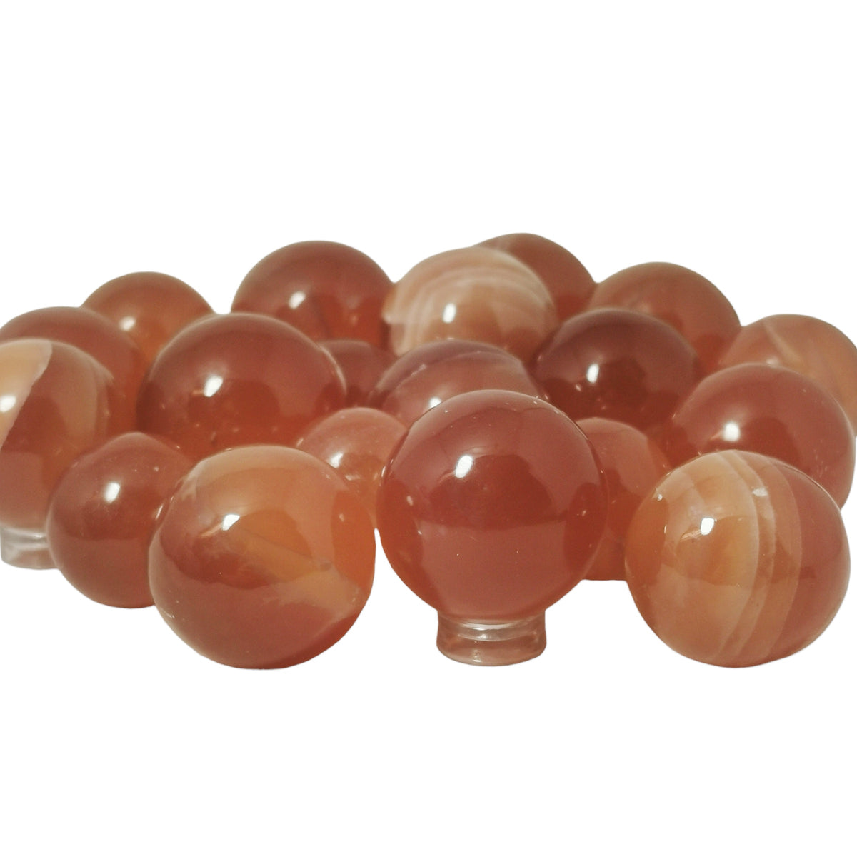 Honey Calcite mini sphere, calcium carbonate.