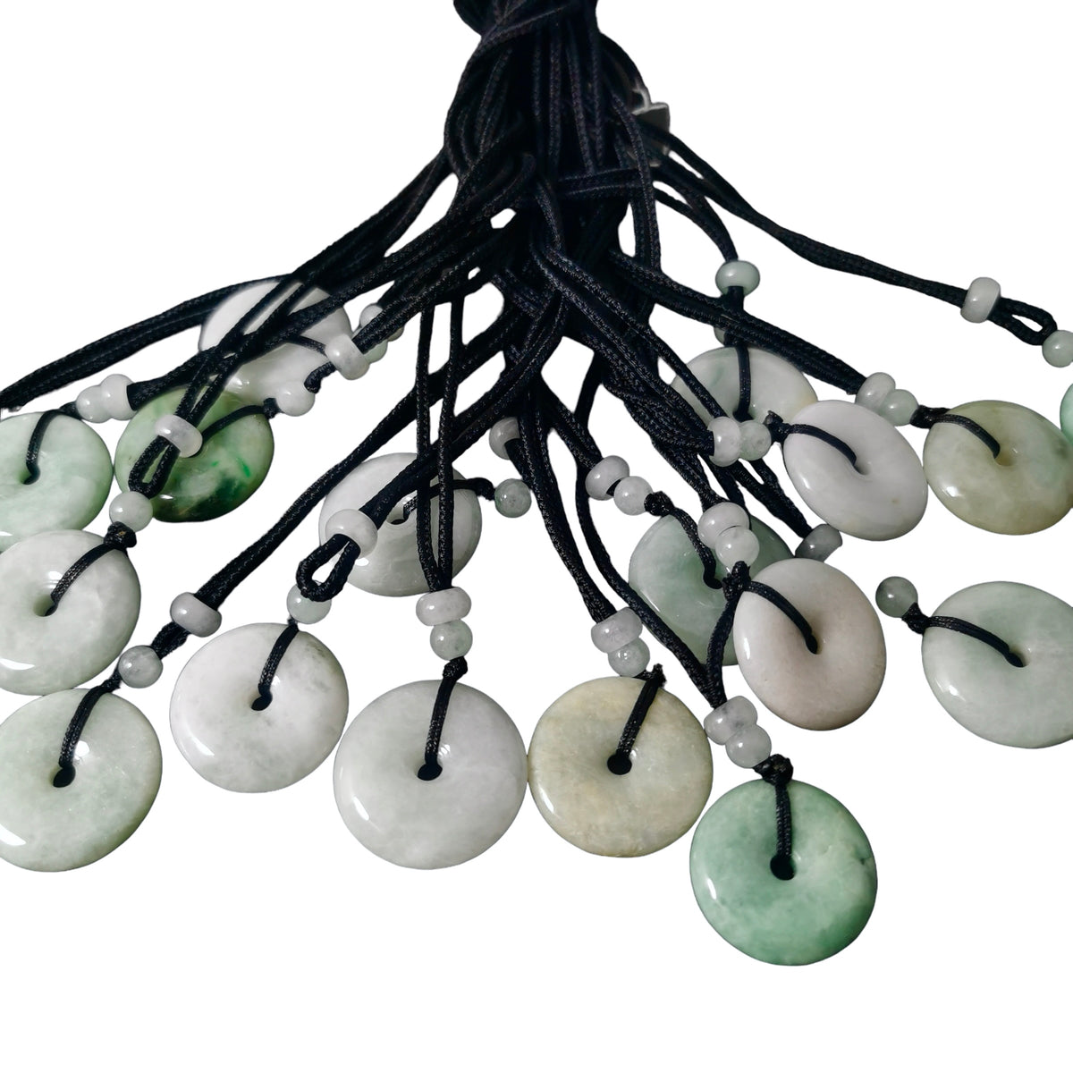 Jadeite bi-disc necklace: bundle of necklaces