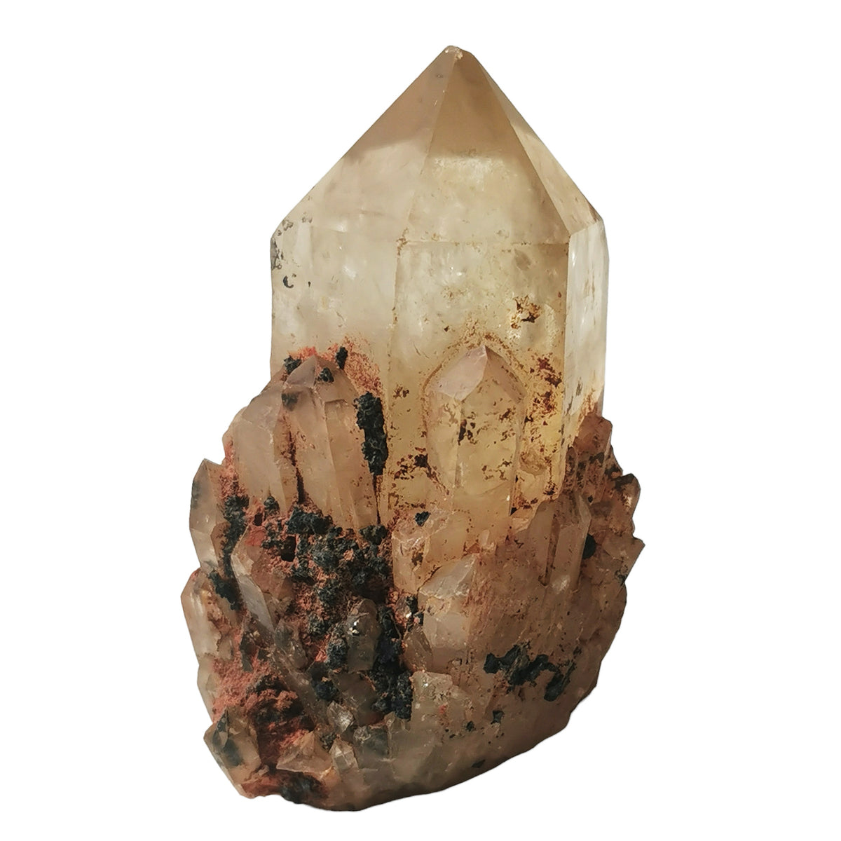 Kundalini citrine from DR Congo – single point on a cluster base