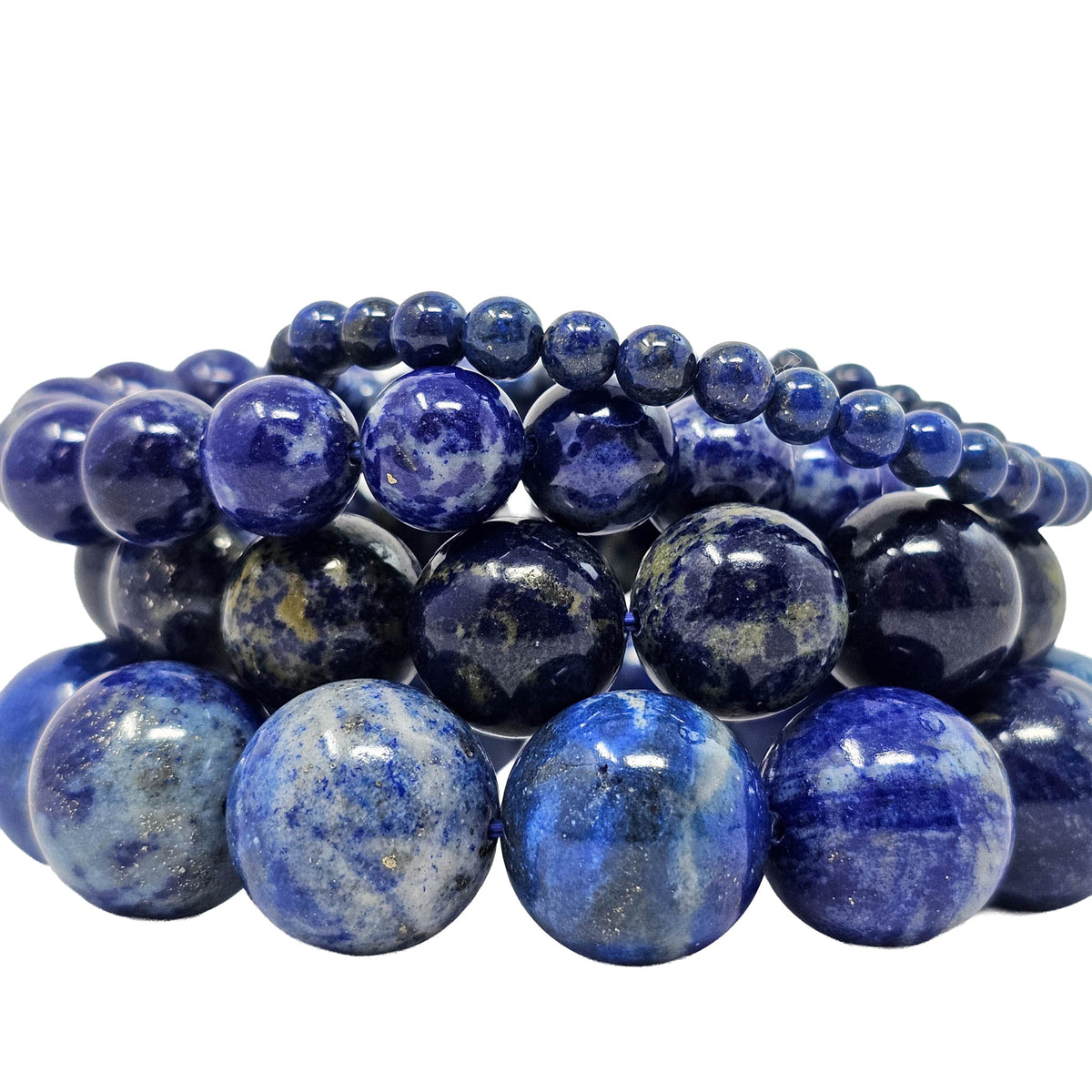 Lapis Lazuli - Bead Bracelet - Afghanistan - Throat and Third Eye Chakra