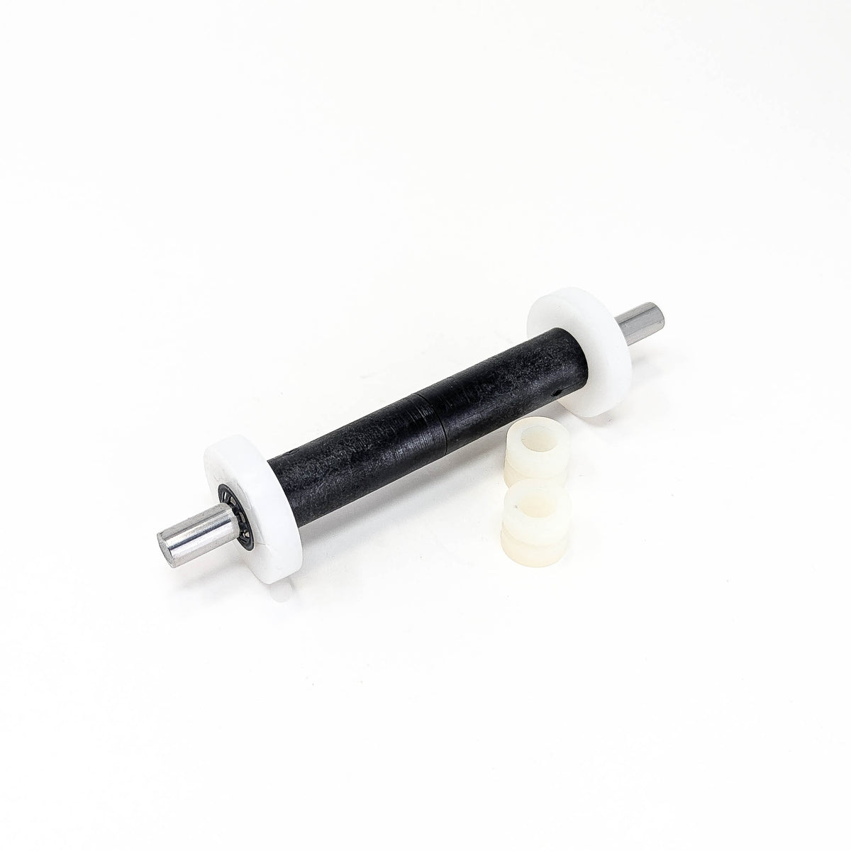 Model MP-1 Idler Shaft thumler part, made of steel, plastic and rubber.