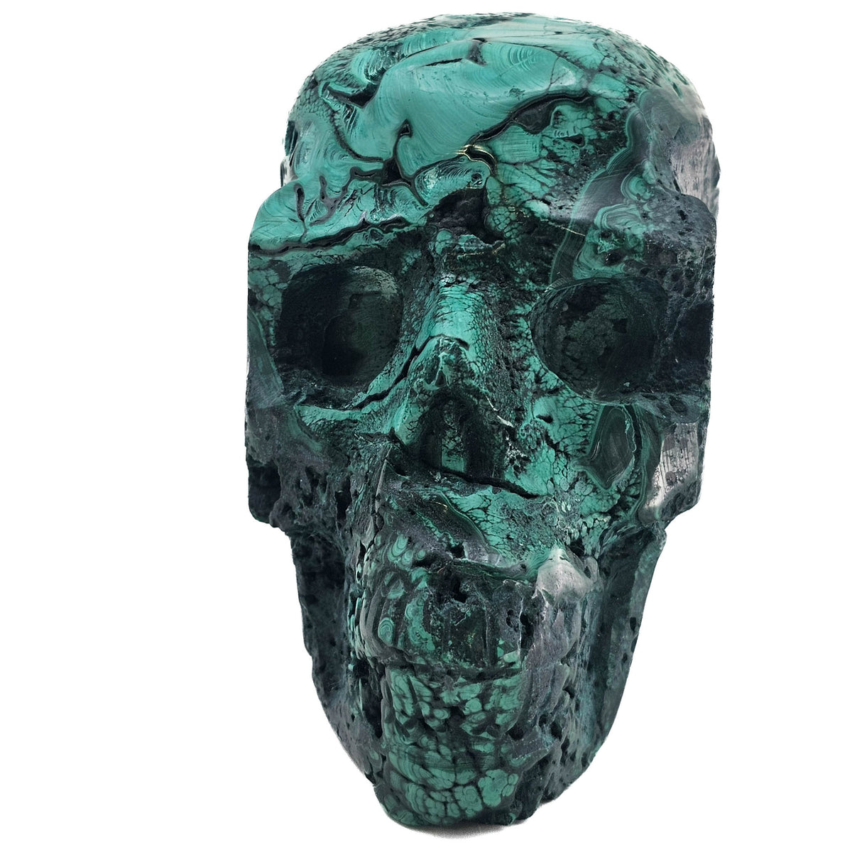Malachite skull.