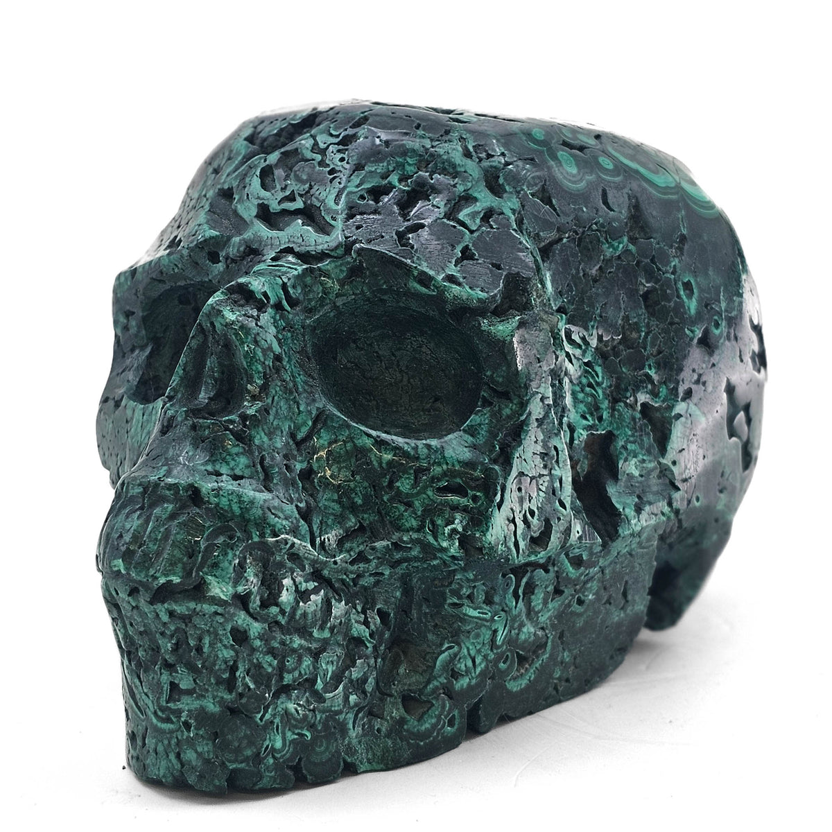 Malachite skull.