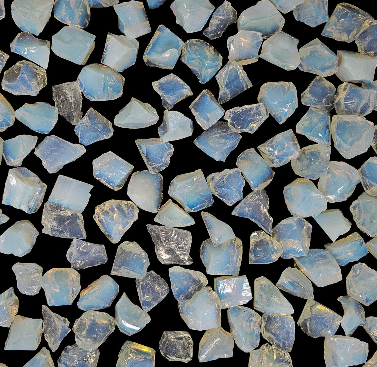 Opalite chunk from China – many chunks spread out