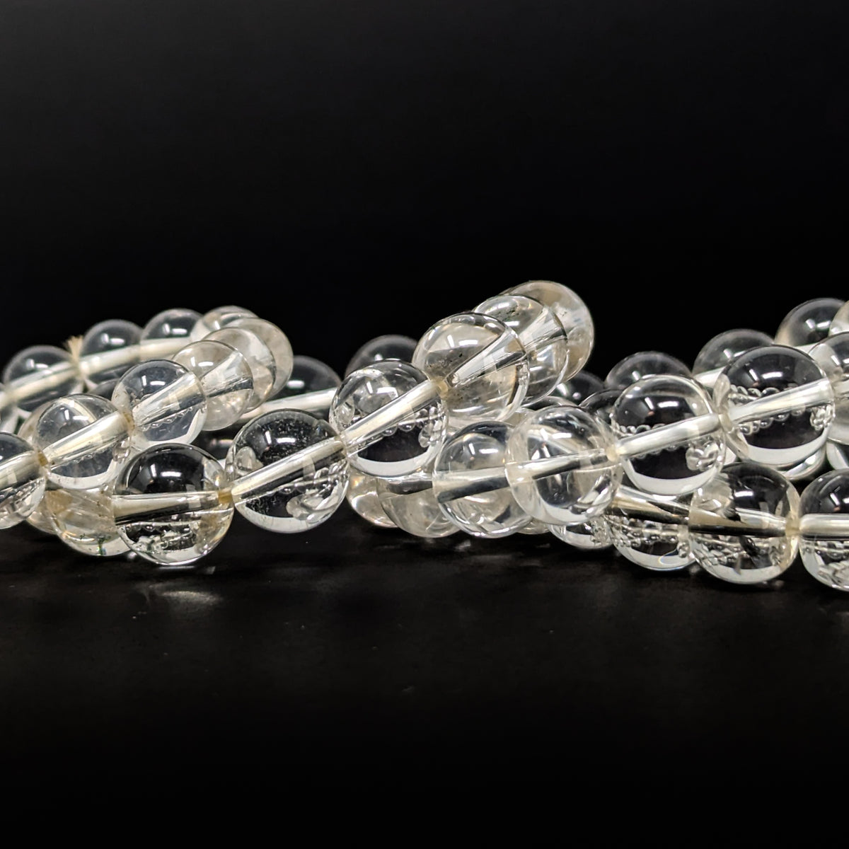 Optical clear quartz bead bracelet, photo 5 of 15