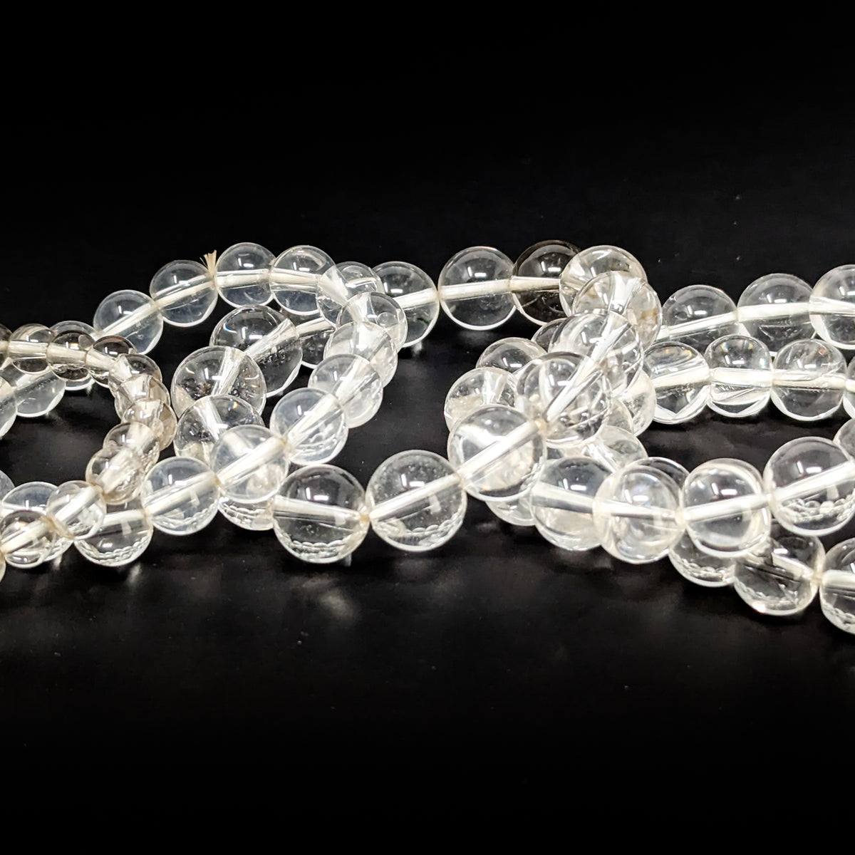 Optical clear quartz bead bracelet, photo 6 of 15