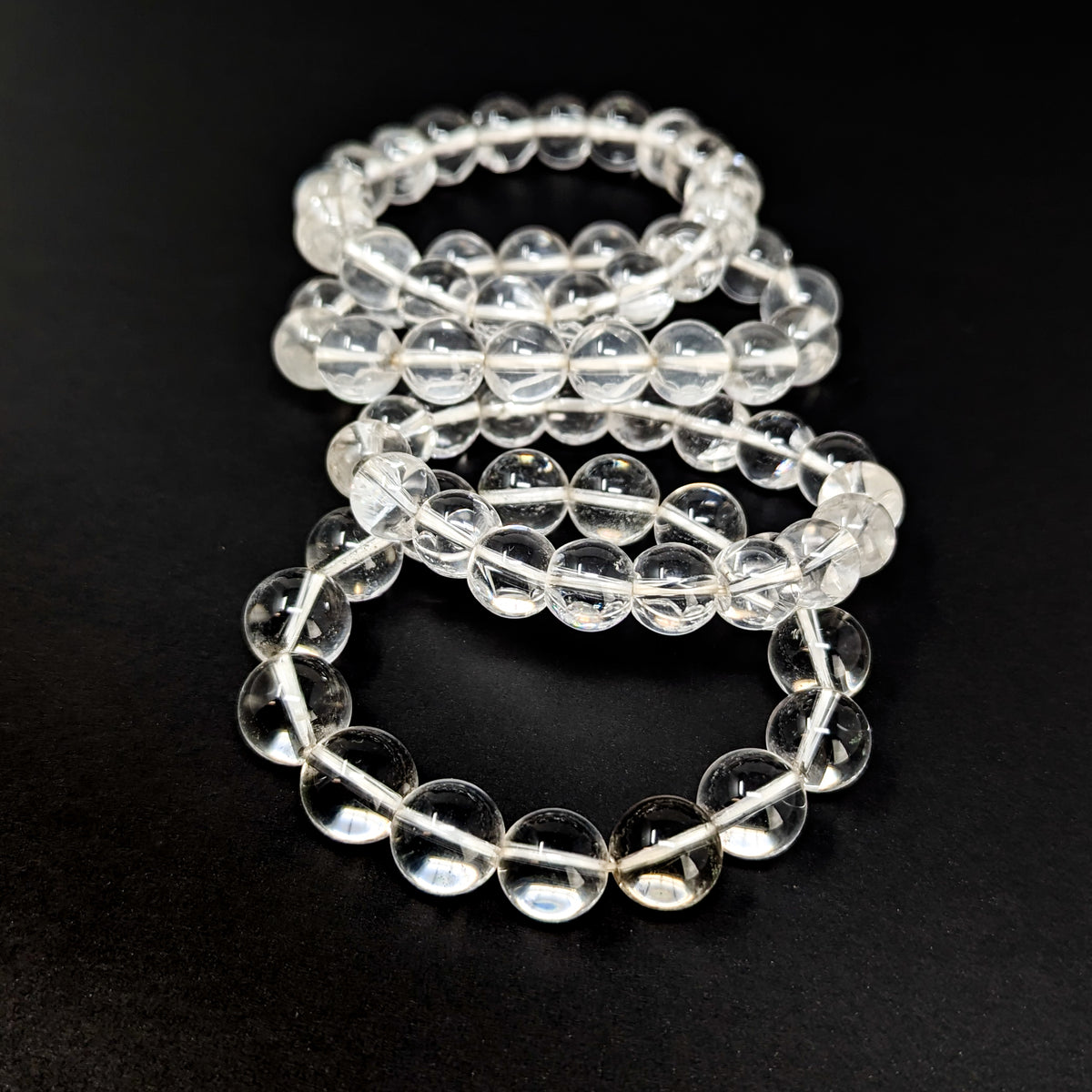 Optical clear quartz bead bracelet, photo 8 of 15