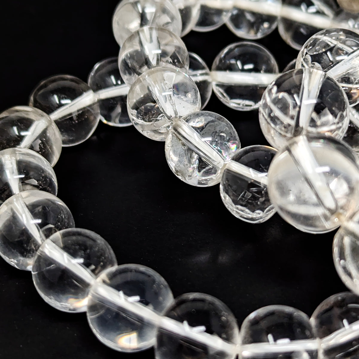 Optical clear quartz bead bracelet, photo 11 of 15