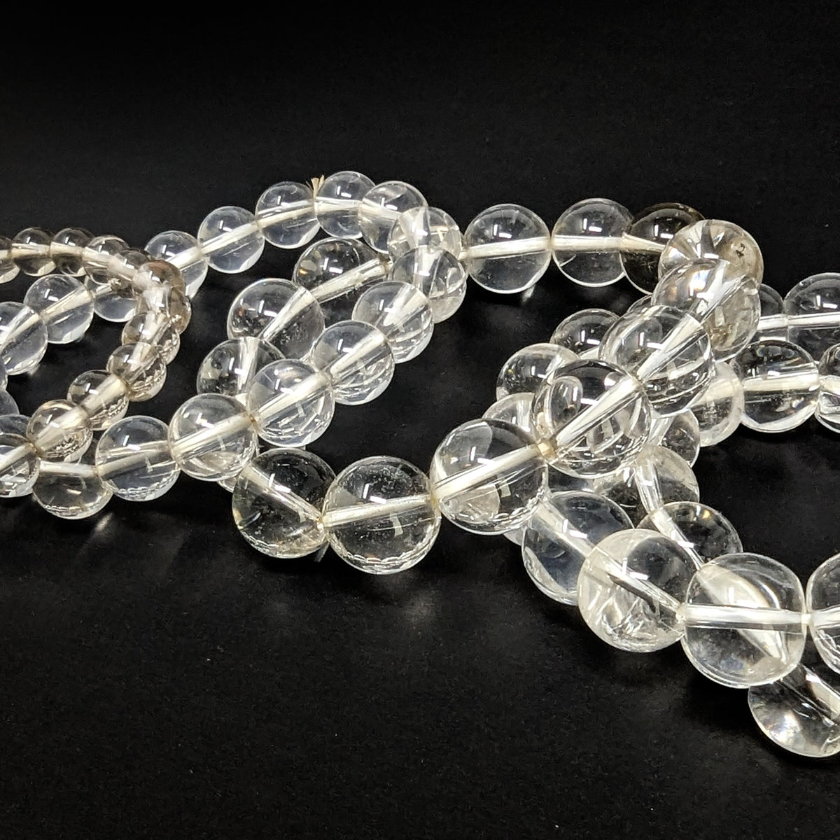 Optical clear quartz bead bracelet, photo 13 of 15