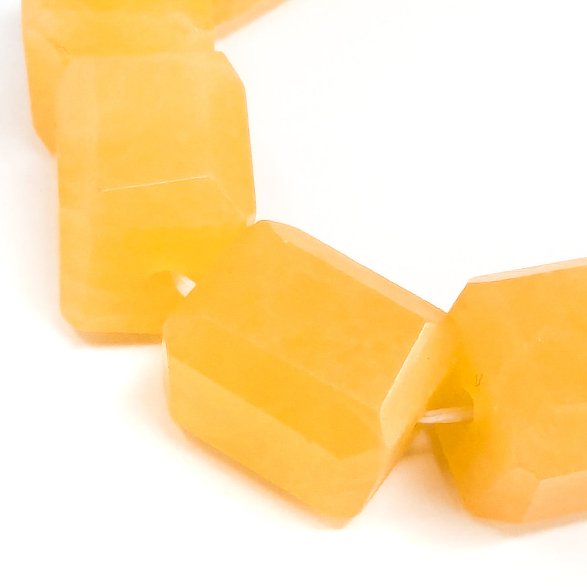 Orange Calcite bead bracelet.