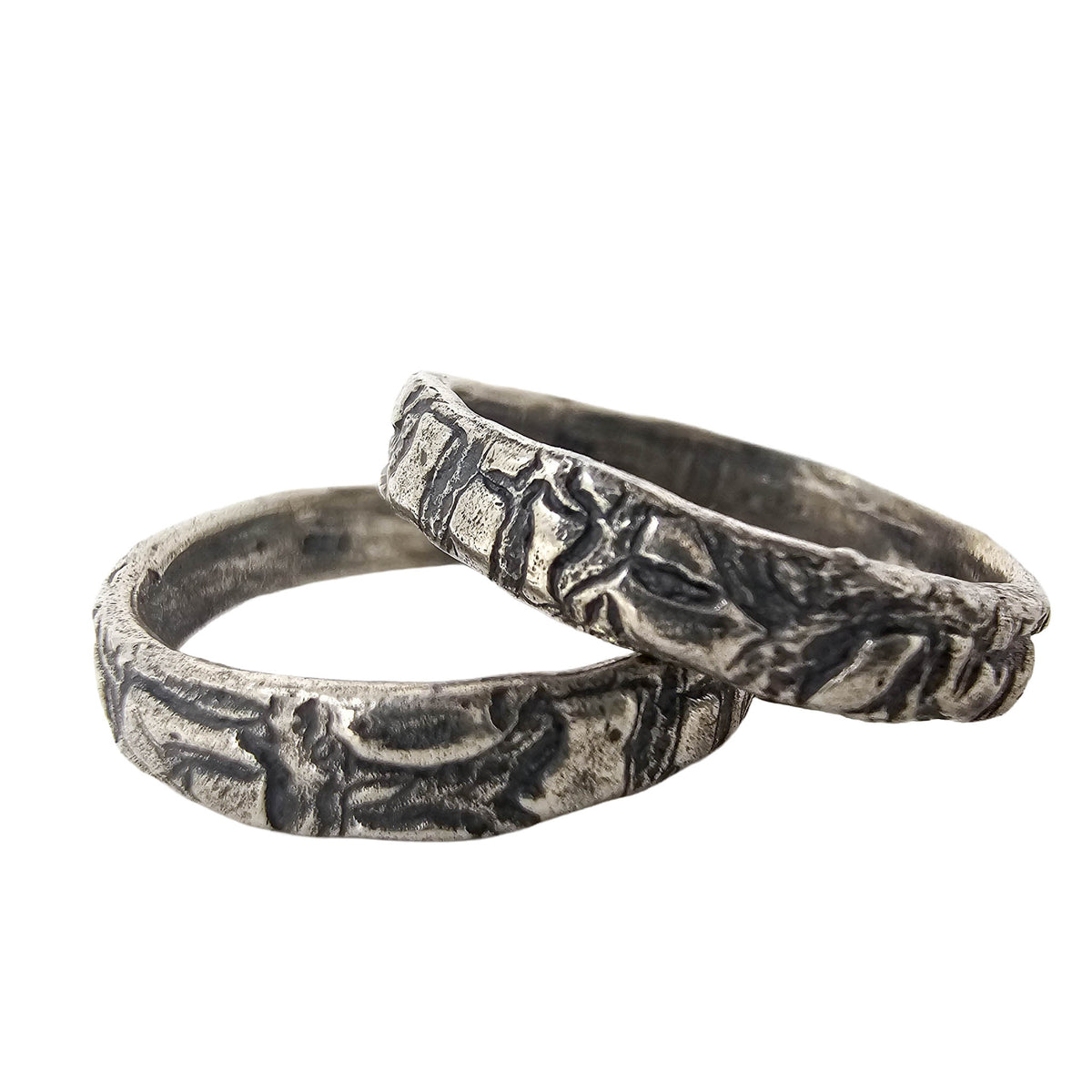 Perun organic ring in sterling silver.