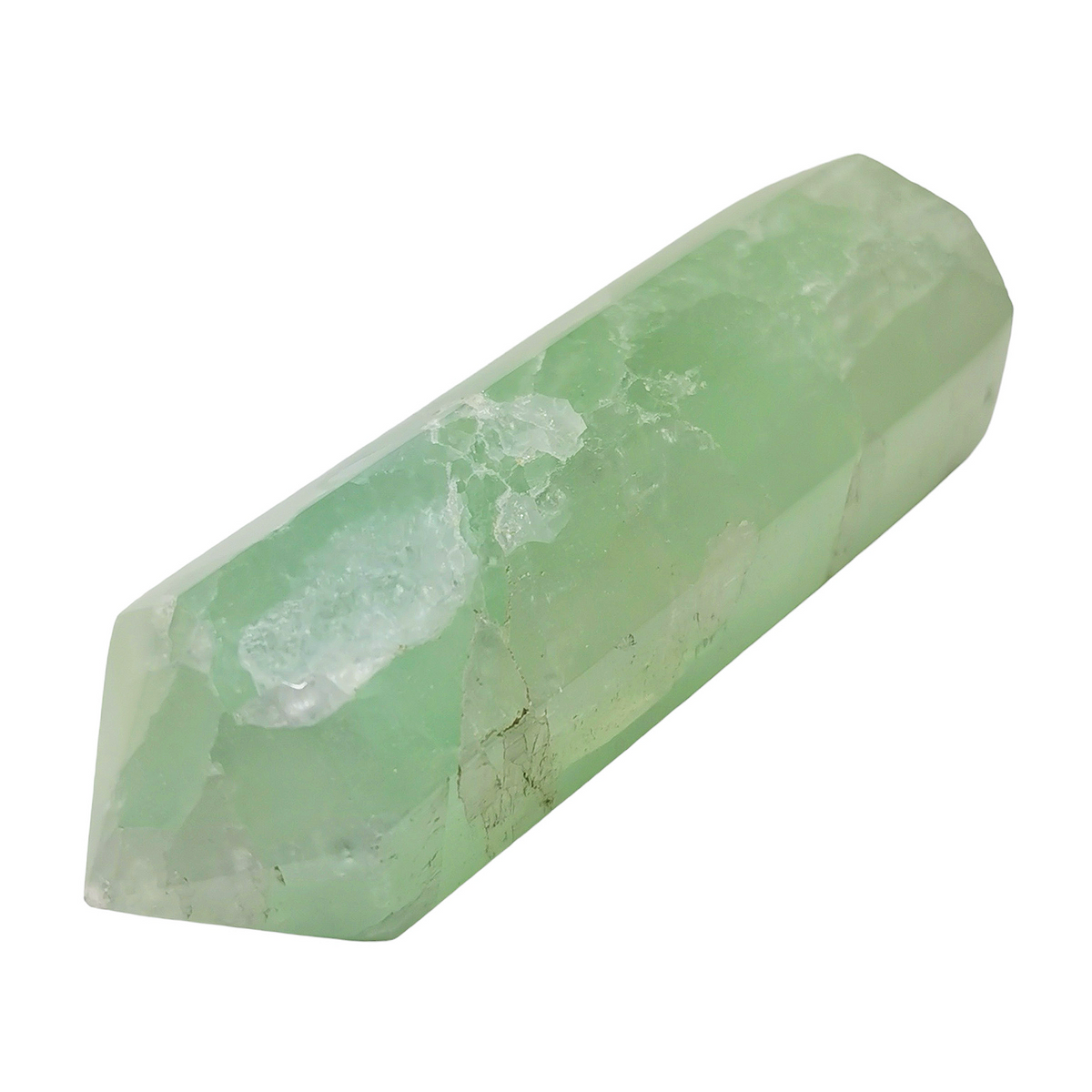 Pistachio Calcite mini tower, calcium carbonate.