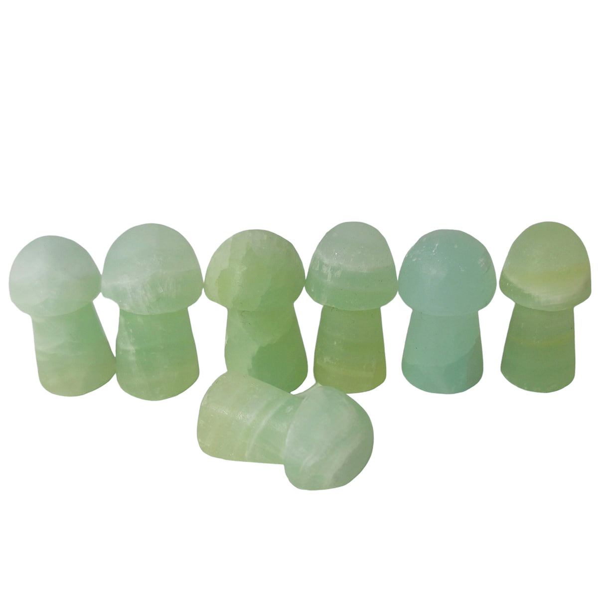 Pistachio Calcite Mushroom carving.