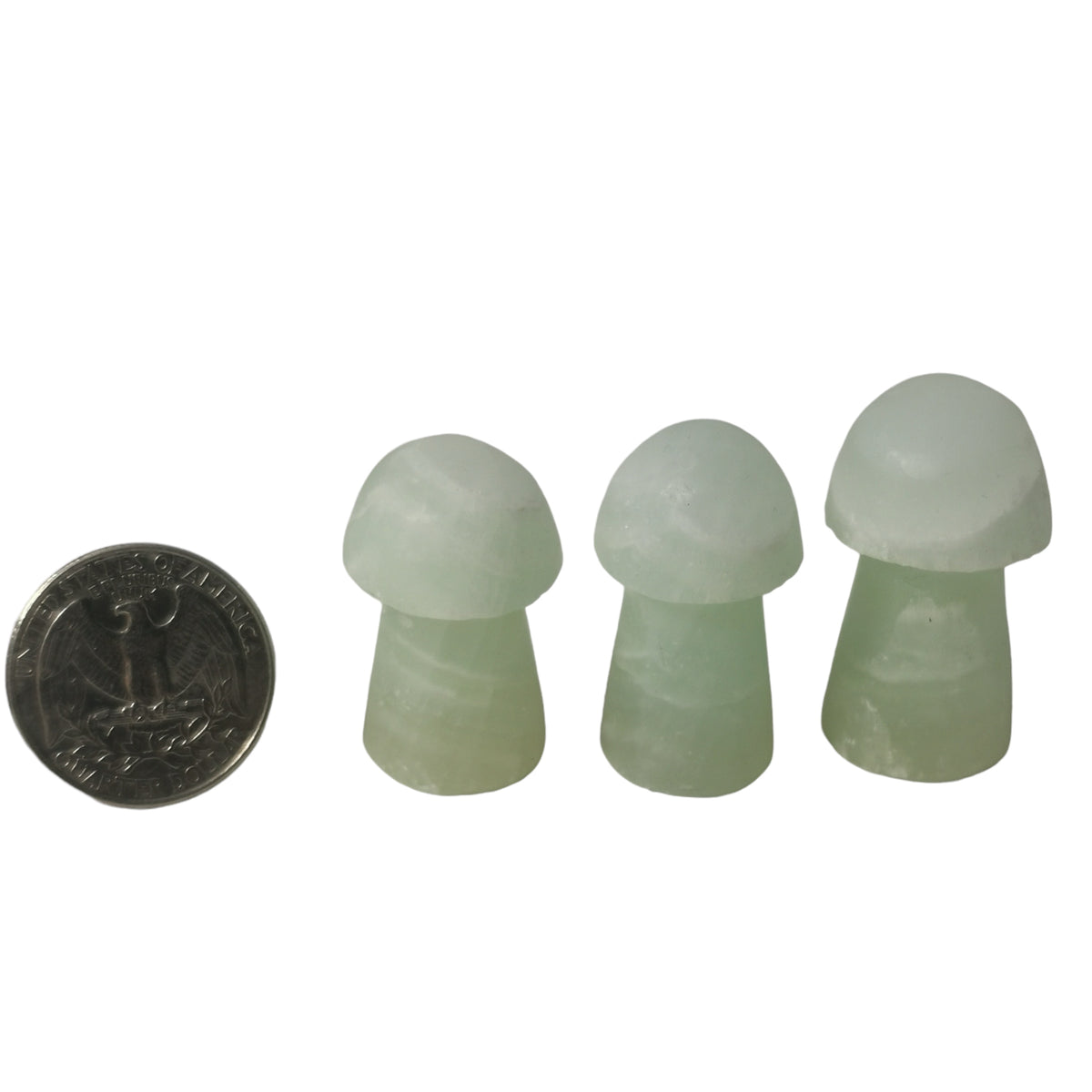 Pistachio Calcite Mushroom carving.