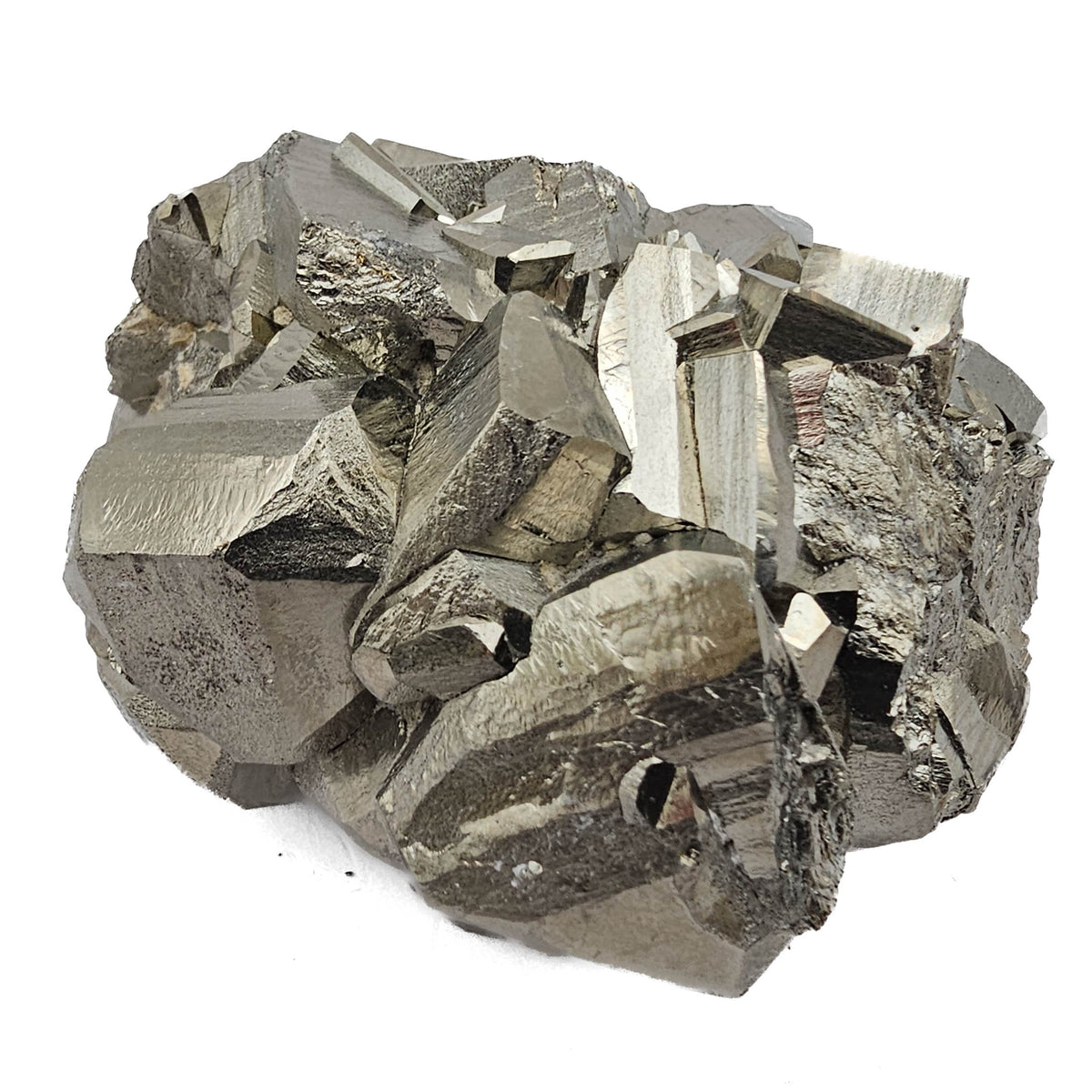 Pyrite Cluster specimen, an iron sulfide, from Ambasaguas, Muro de Aguas, La Rioja, Spain.