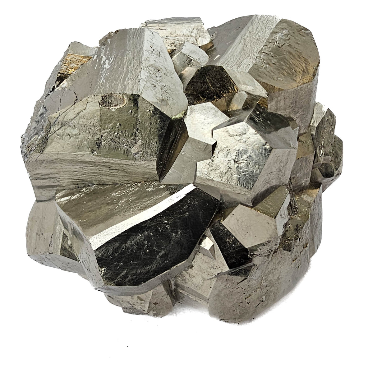 Pyrite Cluster specimen, an iron sulfide, from Ambasaguas, Muro de Aguas, La Rioja, Spain.
