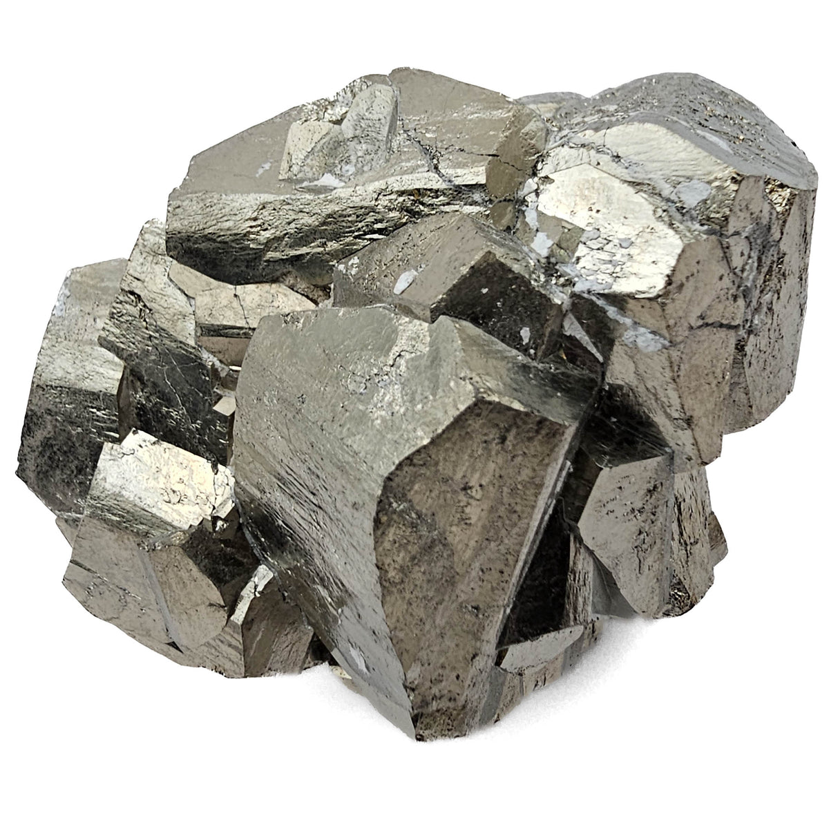 Pyrite Cluster specimen, an iron sulfide, from Ambasaguas, Muro de Aguas, La Rioja, Spain.