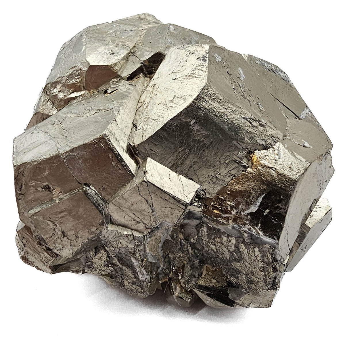 Pyrite Cluster specimen, an iron sulfide, from Ambasaguas, Muro de Aguas, La Rioja, Spain.
