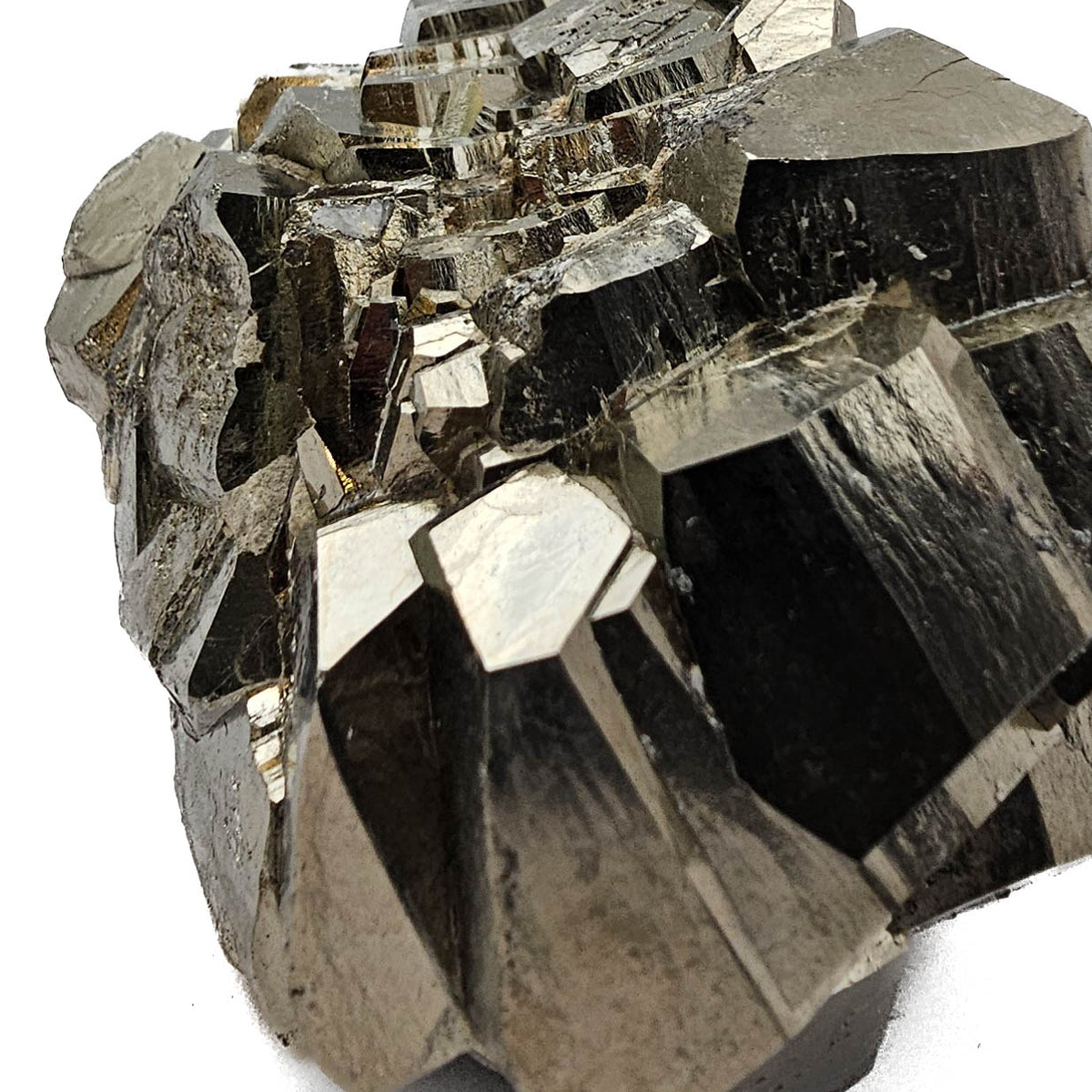 Pyrite Cluster specimen, an iron sulfide, from Ambasaguas, Muro de Aguas, La Rioja, Spain.