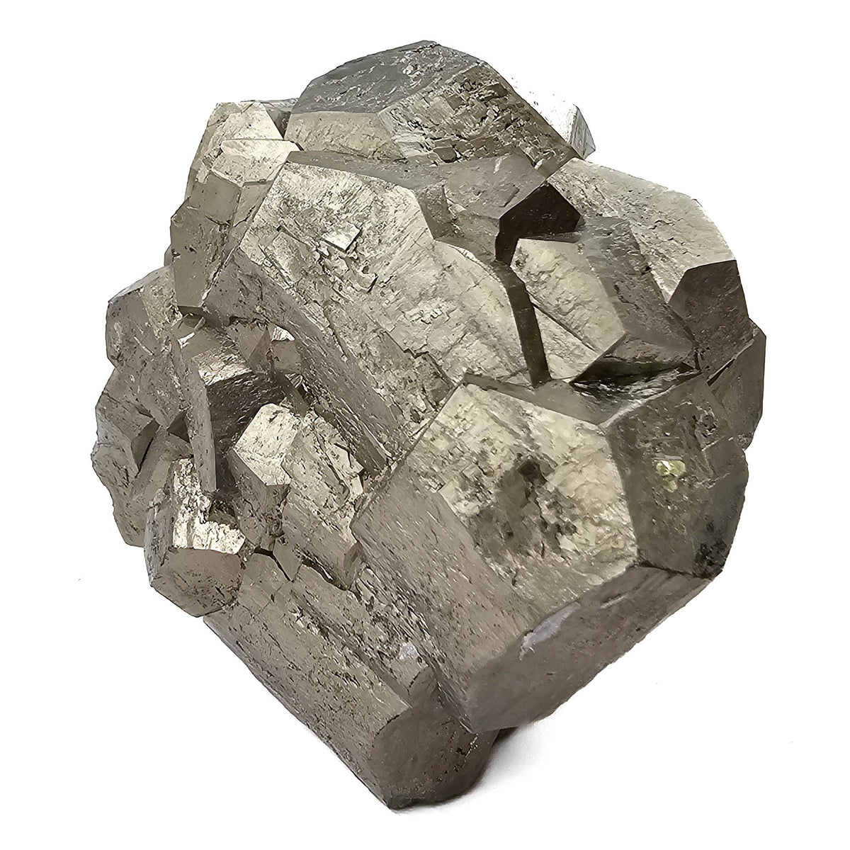 Pyrite Cluster specimen, an iron sulfide, from Ambasaguas, Muro de Aguas, La Rioja, Spain.